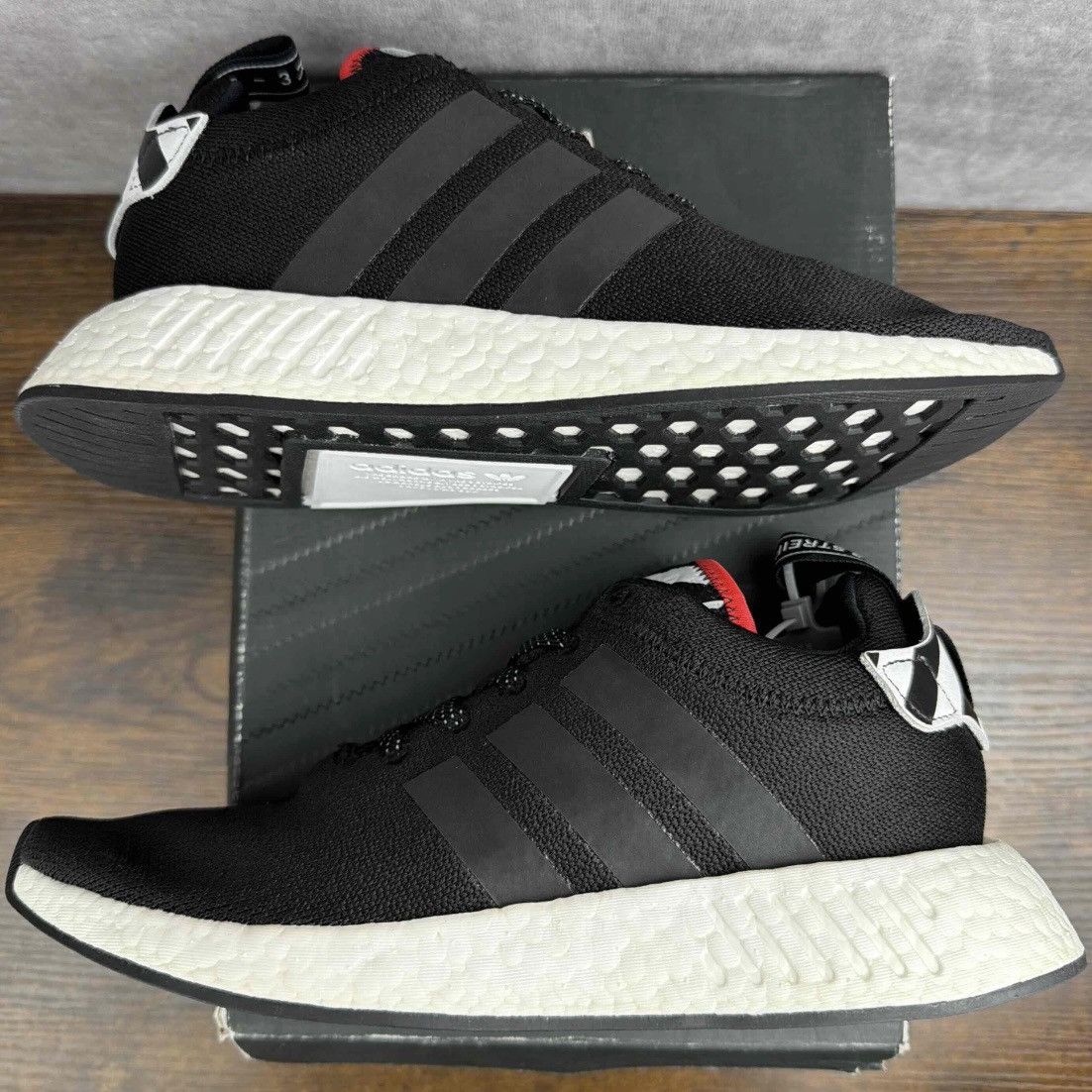 Adidas NEW Adidas NMD_R2 Tokyo Black White Size 7.5 / 8.5W BY2325 Size US 7.5 / EU 40-41 - 3 Thumbnail