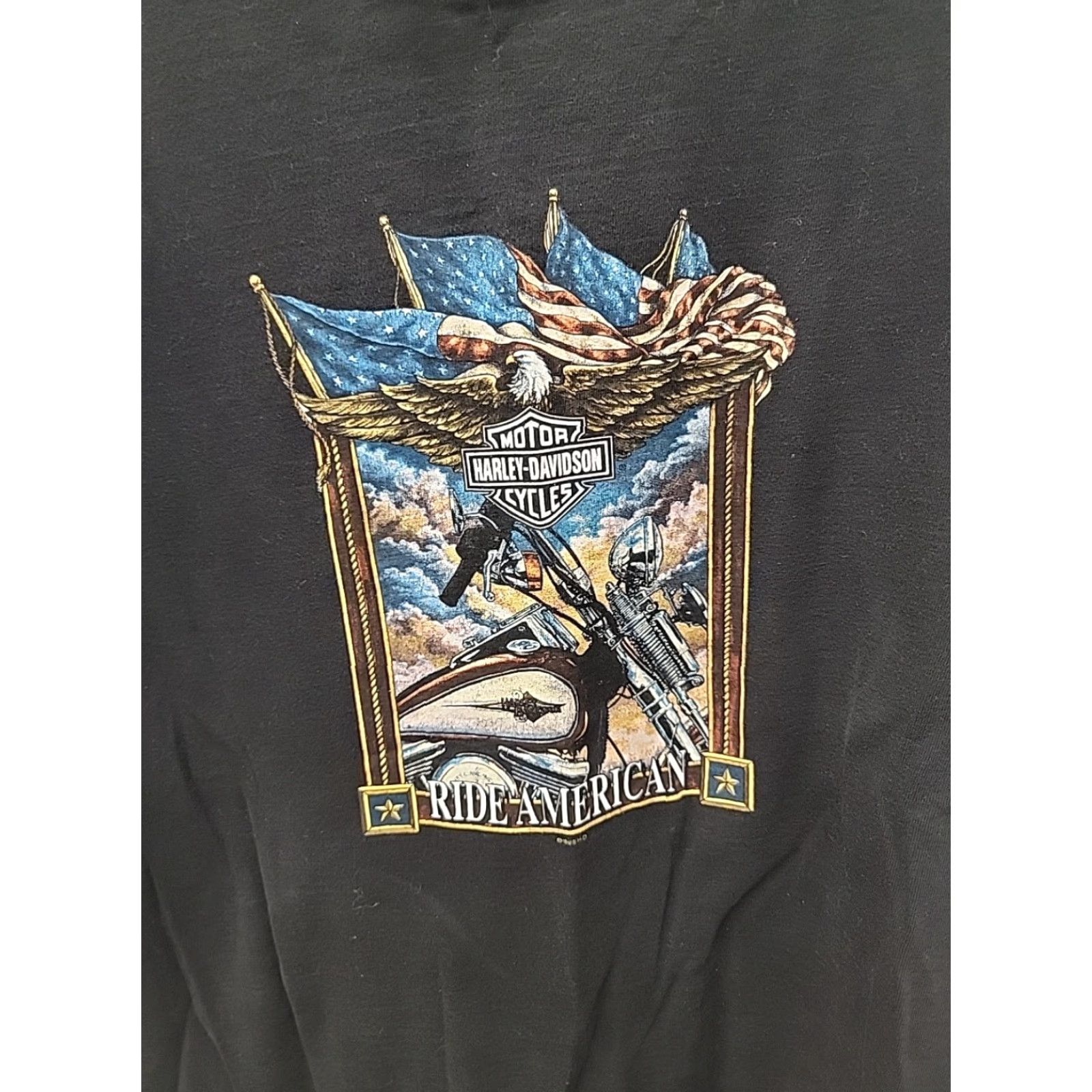 Harley Davidson VINTAGE Harley Davidson T-Shirt 2XL Black Hawaii Honolulu 90s Motorcycle Biker Mens Tee Size US L / EU 52-54 / 3 - 3 Thumbnail