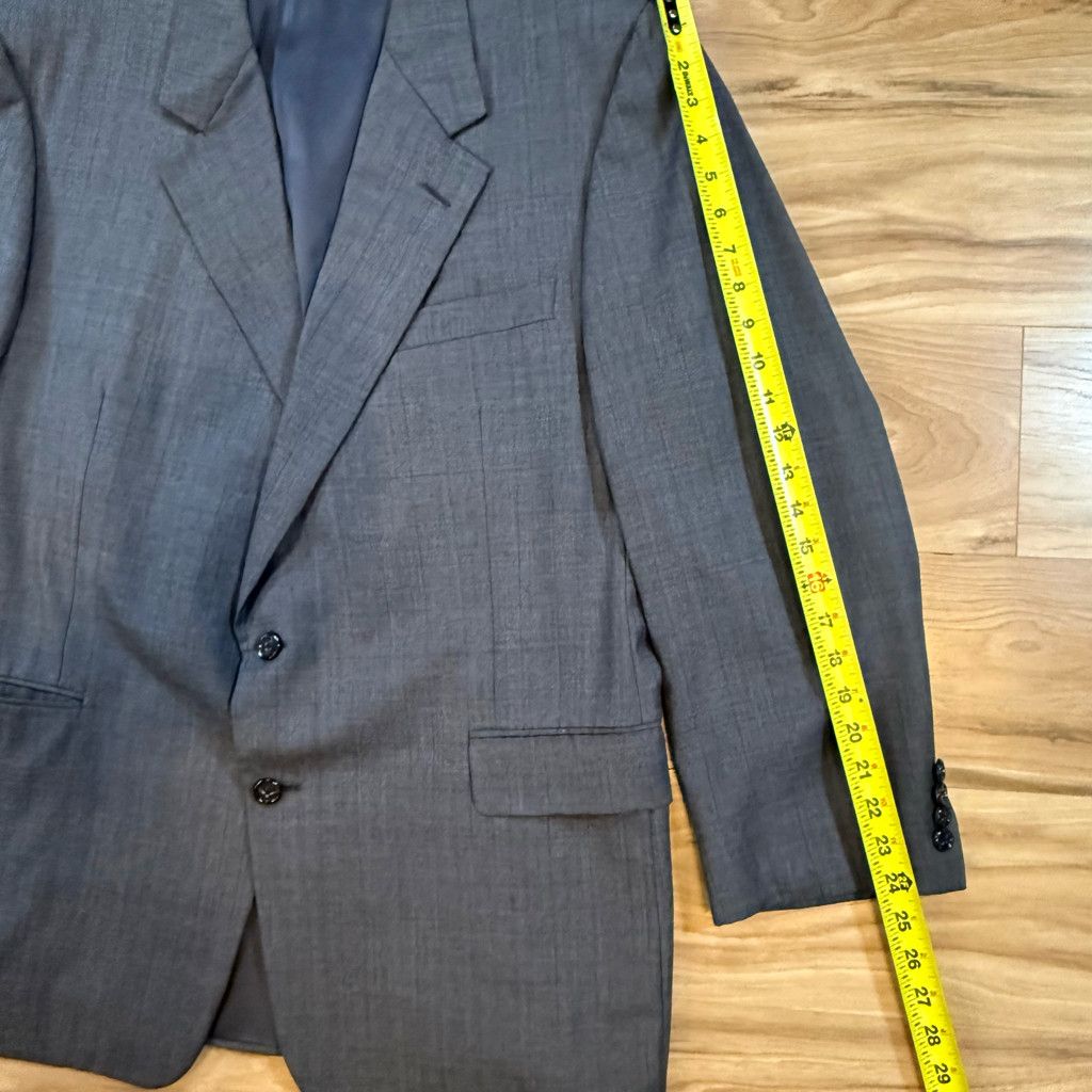 No Fear Hickey Freeman Men’s 46R Loro Piana Super 120s Blazer Size 46R - 7 Thumbnail