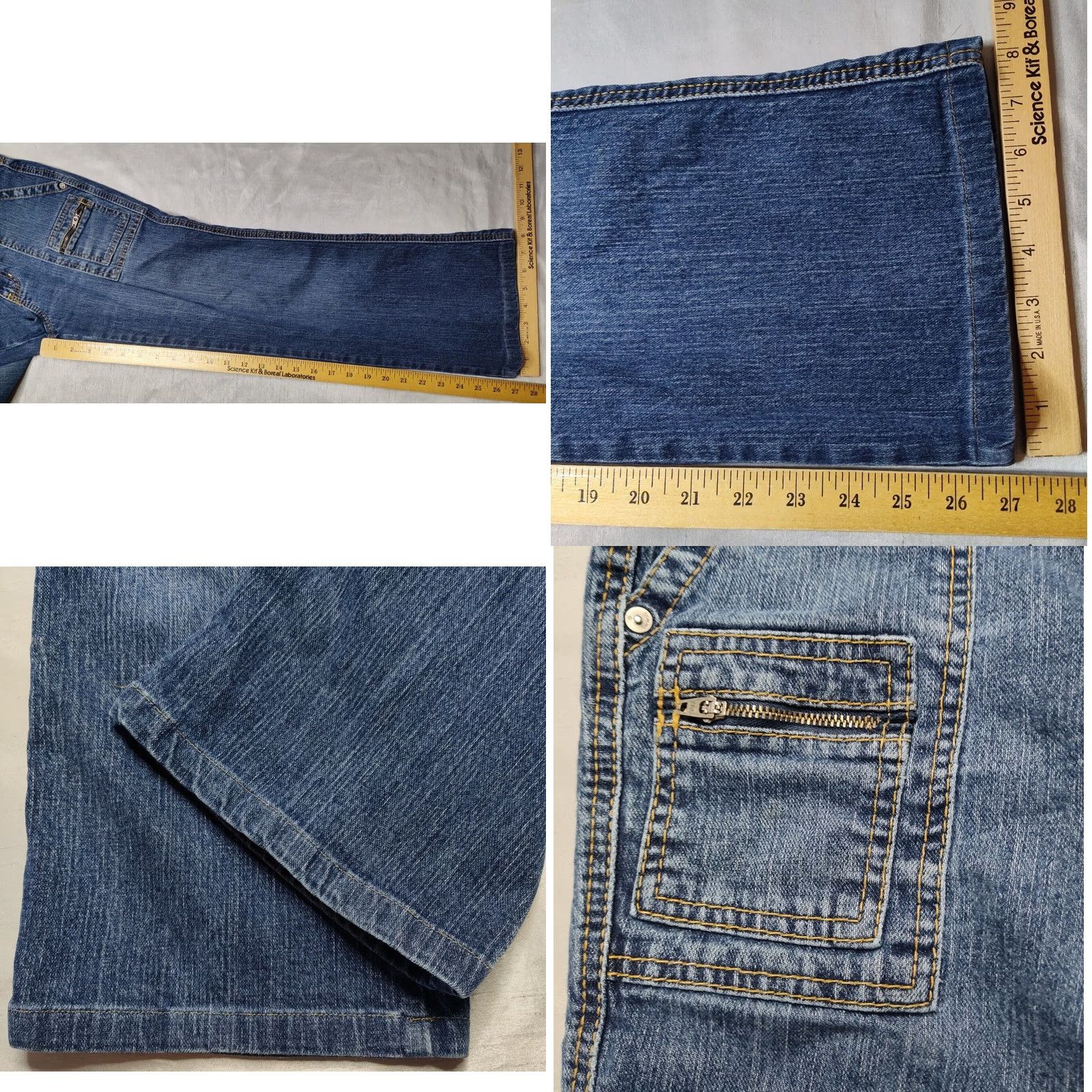 Tommy Hilfiger VTG TOMMY JEANS RED LABEL Women Juniors Size 7 Crop Stretch Denim Blue Jeans Size 28" / US 6 / IT 42 - 8 Thumbnail