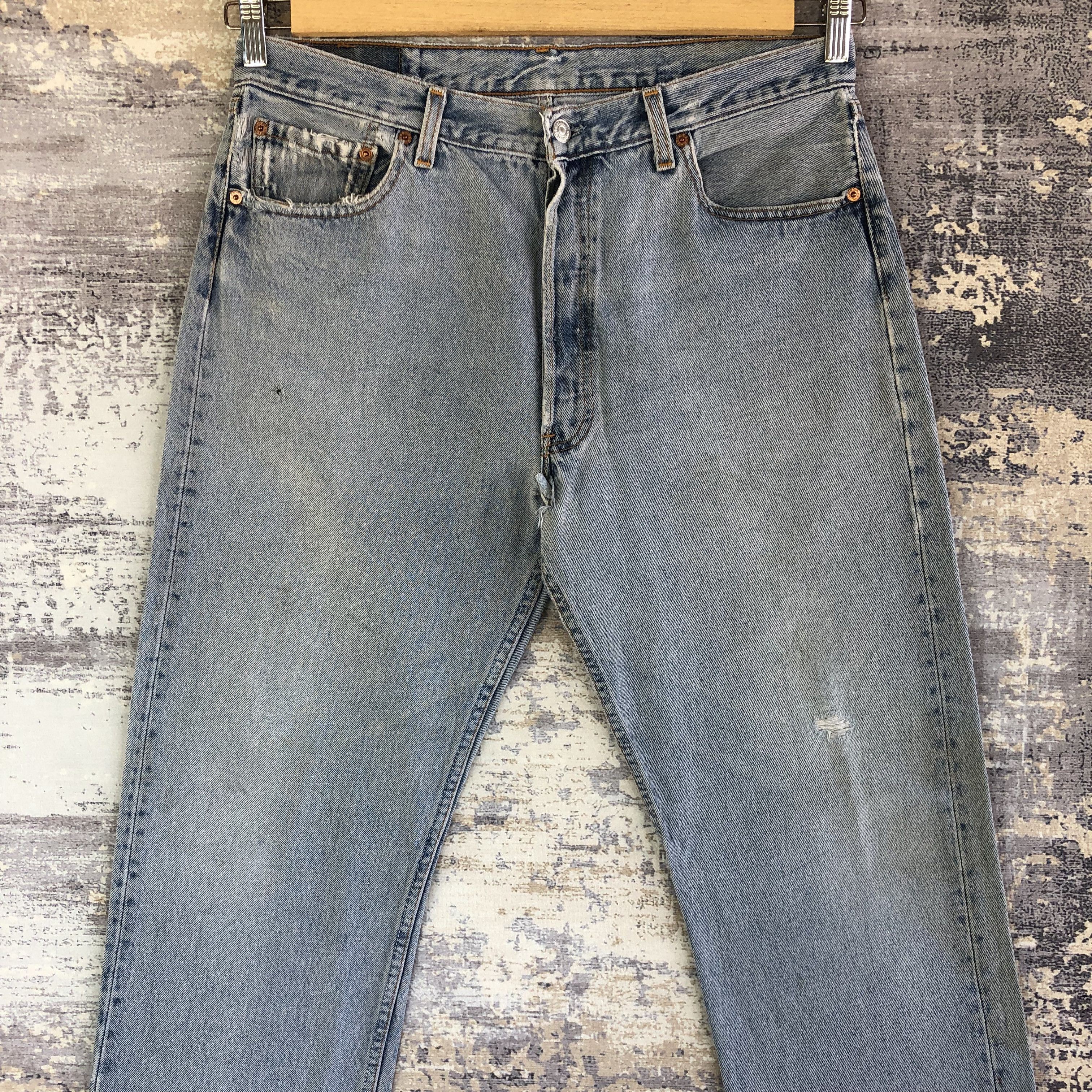 Levi's Vintage Levis 501 Sun Faded Jeans Levi's Stonewash Denim Size US 34 / EU 50 - 3 Thumbnail