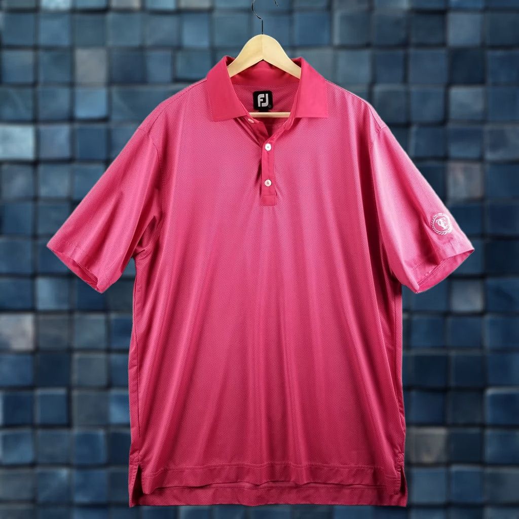 Footjoy FOOTJOY GOLF POLO SHIRT L LARGE PINK SQUARE CHECK PRODRY PERFORMANCE TCC Size US L / EU 52-54 / 3 - 1 Thumbnail