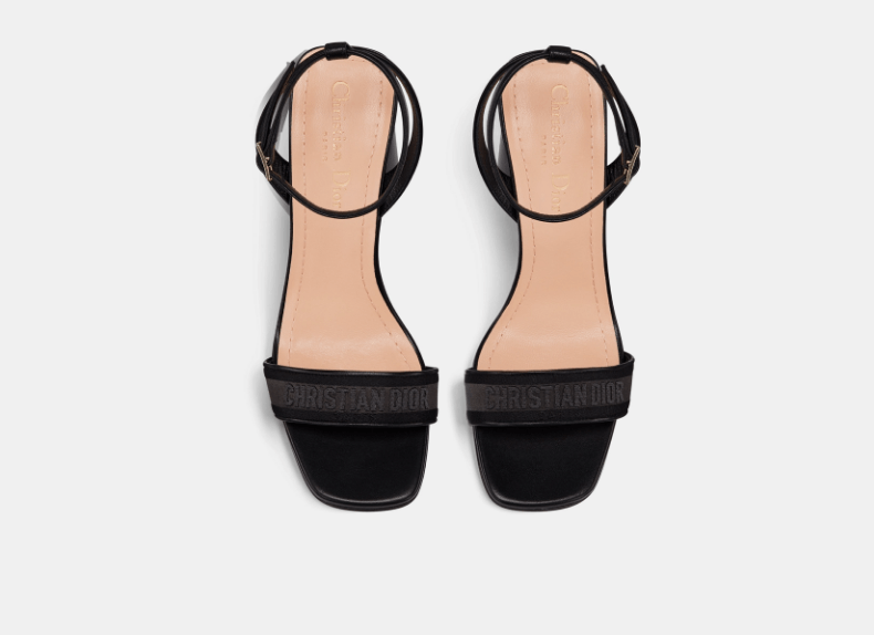 Dior o1w1db11225 KCQ897 Dway Heeled Sandals in Black Size US 10 / IT 40 - 4 Thumbnail