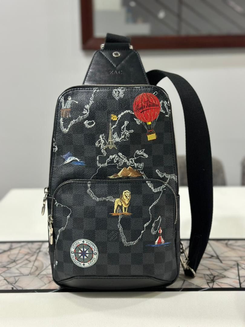 Louis Vuitton LOUIS VUITTON AVENUE DAMIER WORLD MAP GRAPHITE CANVAS SLING Size ONE SIZE - 1 Thumbnail