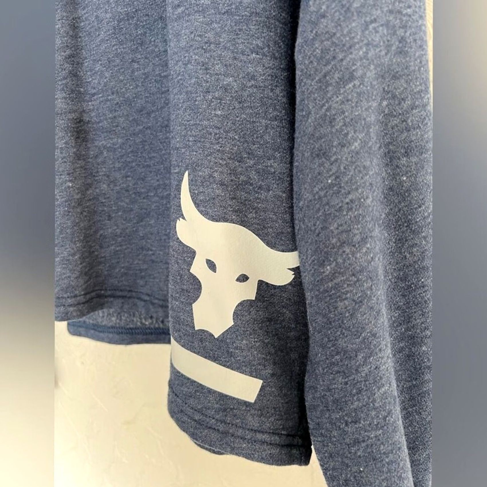 Under Armour Under Armour Project Rock Navy Fleece Crop Hoodie Womens XS Oversized Loose Size XS / US 0-2 / IT 36-38 - 3 Thumbnail