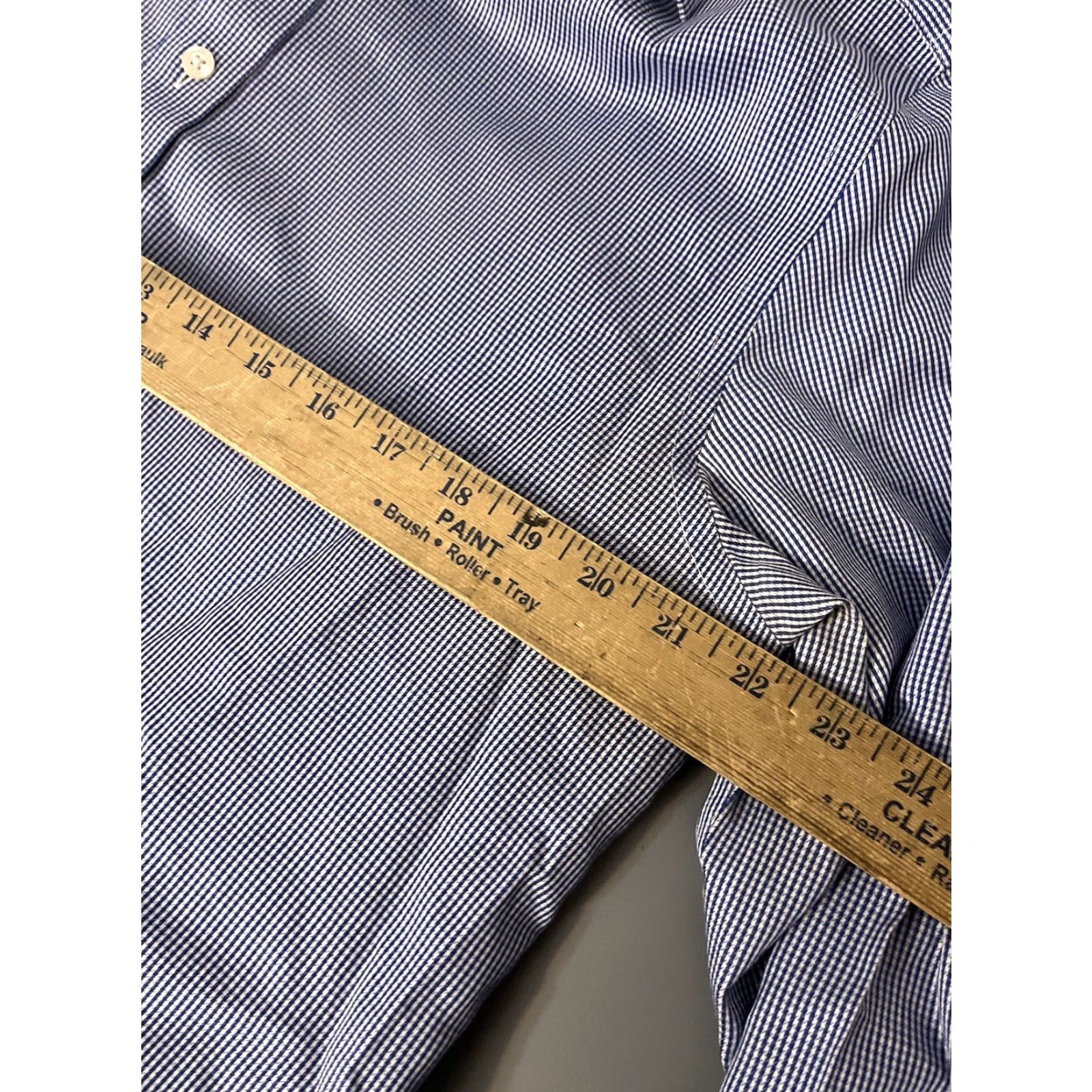 Charles Tyrwhitt Charles Tyrwhitt Shirt Mens Size 17/35 Slim Fit Blue Gingham Solid Non Iron Mens Size US XL / EU 56 / 4 - 5 Thumbnail