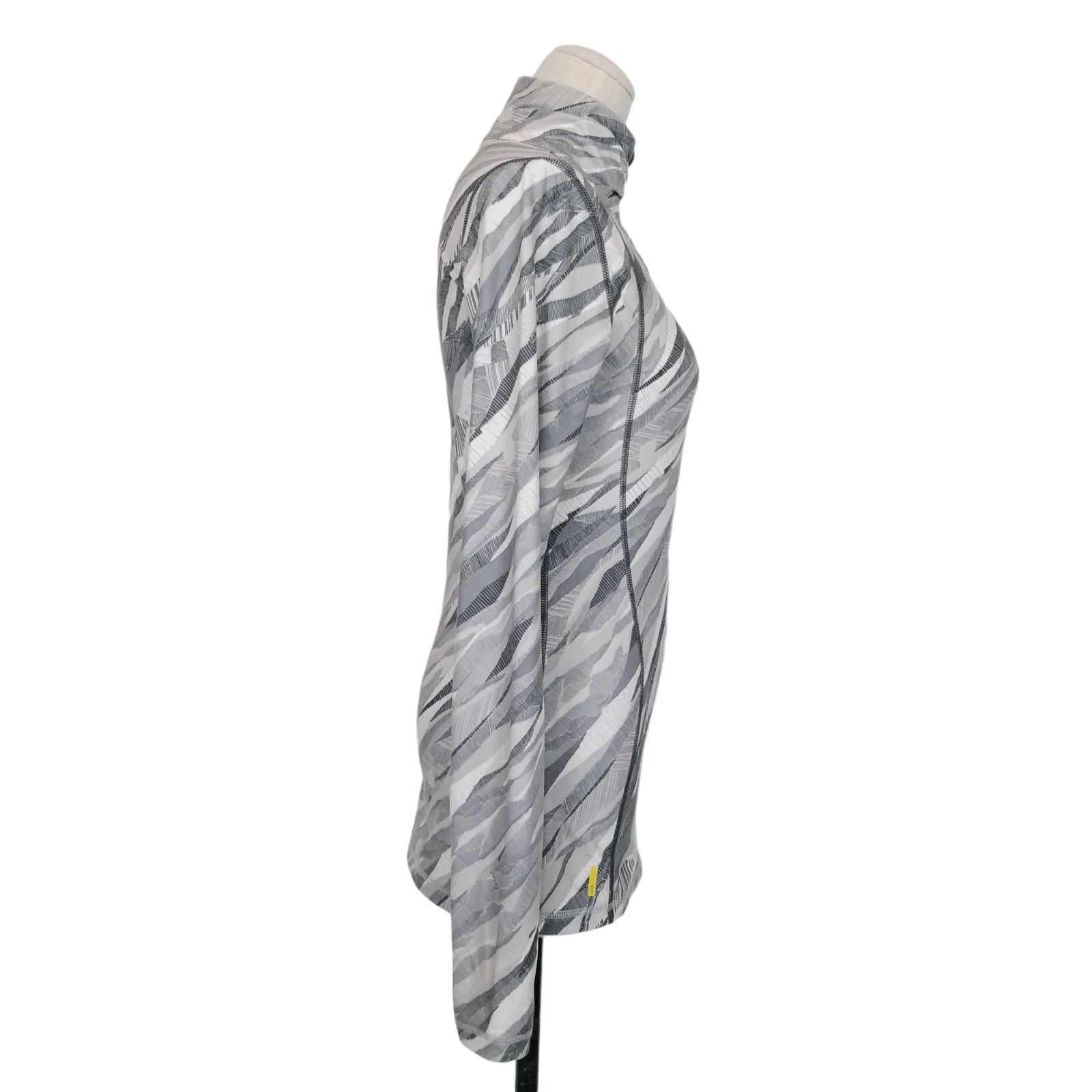 Other Lole Gray Print Quarter Zip Long Sleeve Shirt Sz Extra Small Size XS / US 0-2 / IT 36-38 - 5 Thumbnail