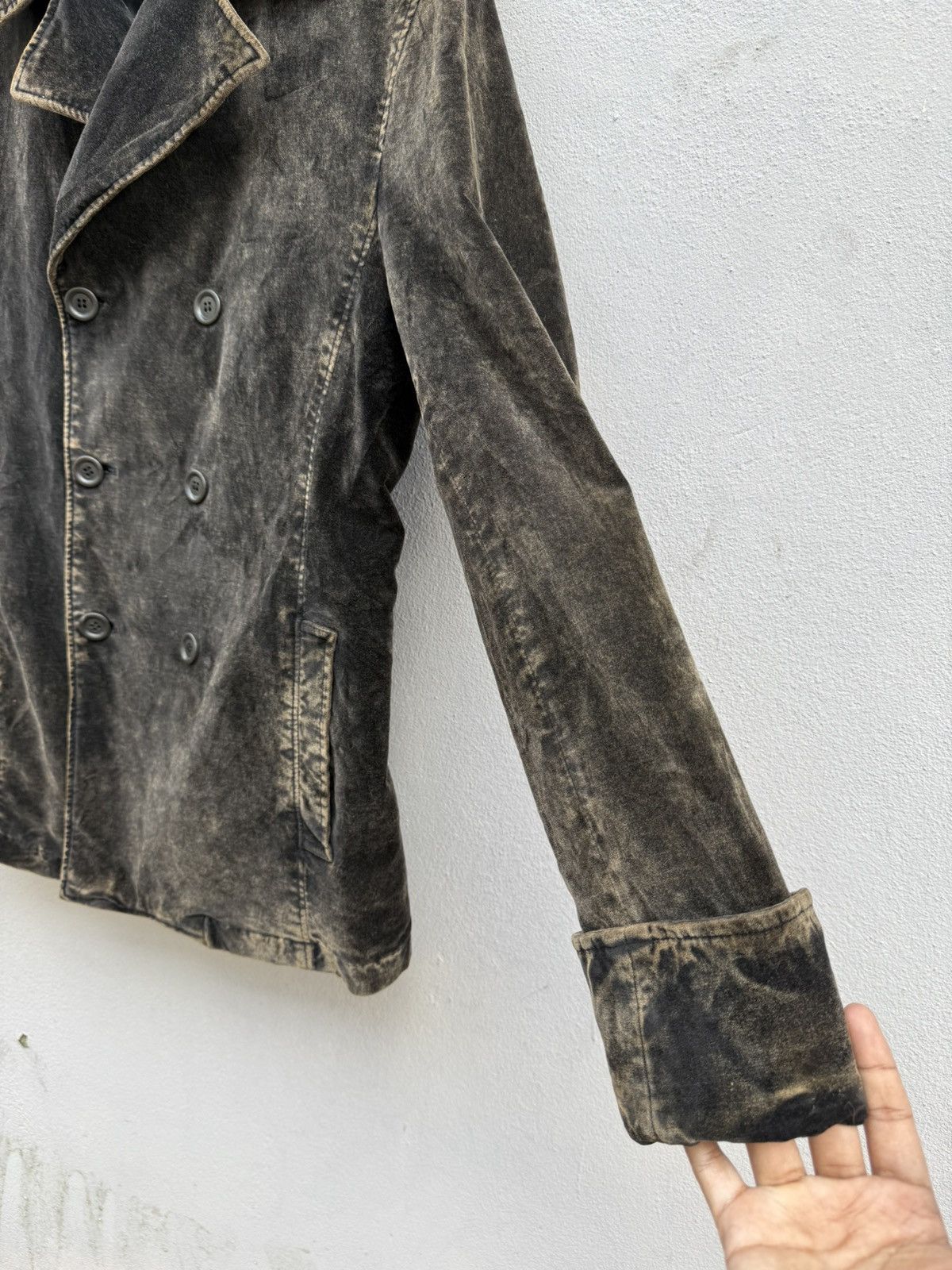 Tornado Mart 1990s Tornado Mart Double Collar Mud Wash Velvet Jacket Size US M / EU 48-50 / 2 - 5 Thumbnail