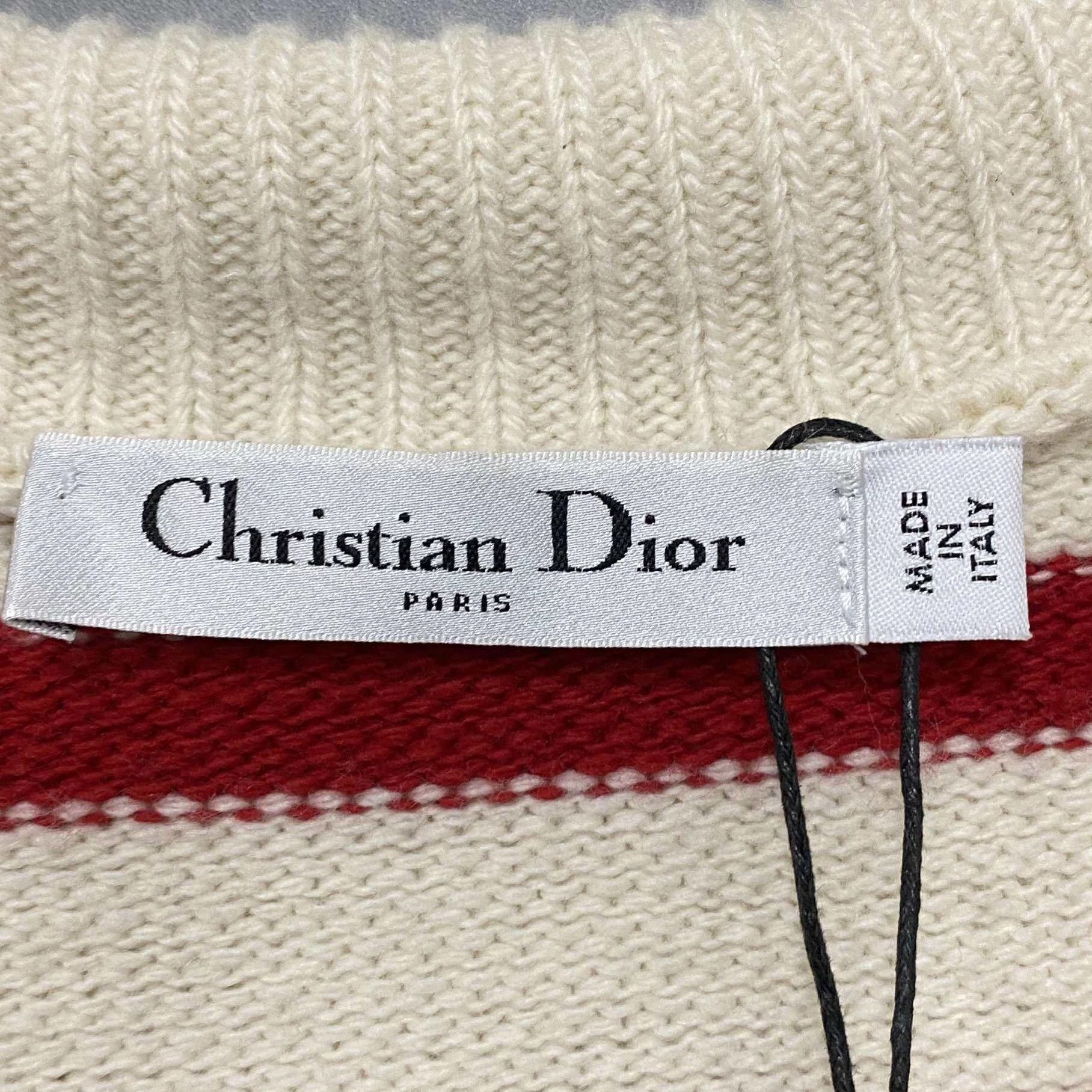 Dior Dior red white stripe naval collar cardigan 36 Size XS / US 0-2 / IT 36-38 - 5 Thumbnail