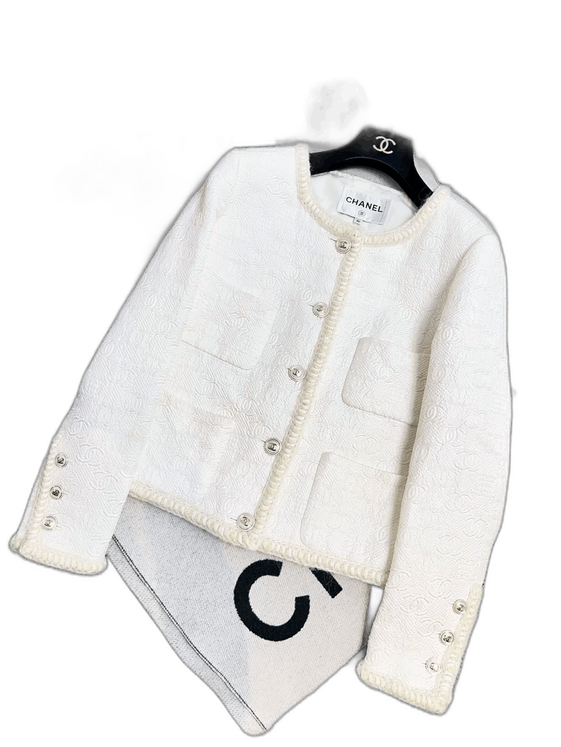 Chanel Chanel 21A Castle Series White Jacket Size S / US 4 / IT 40 - 1 Thumbnail