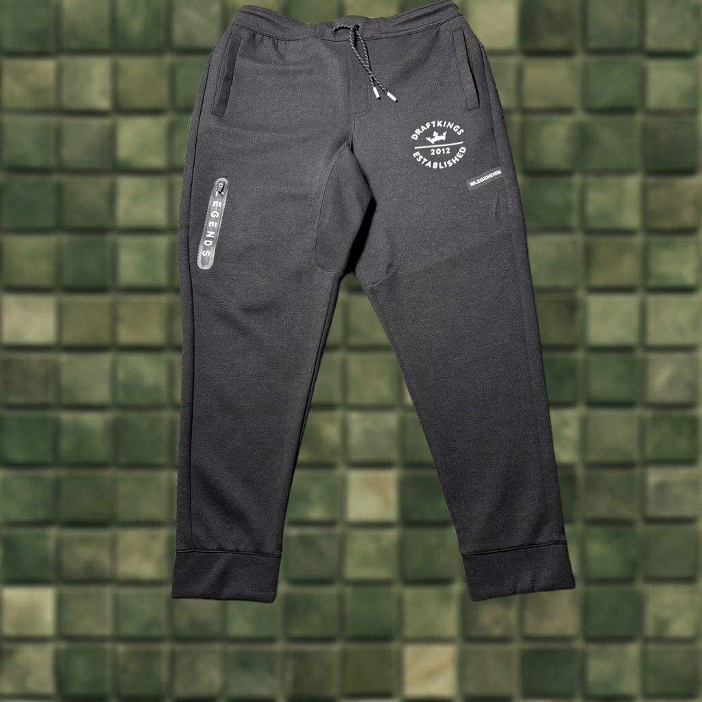 Vintage Legends Hawthorne Tech Joggers Sweatpants Mens Large Black Pants Draftkings Logo Size US 33 - 1 Thumbnail