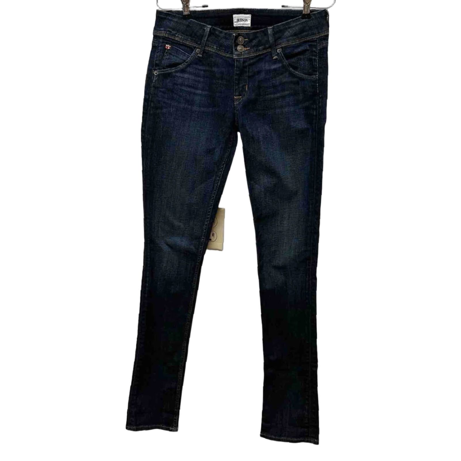 Vintage Hudson Skinny Jeans 27 X 32 Dark Wash Denim Jeans Womens Jeans Skinny 12" Leg Dark Wash in Blue