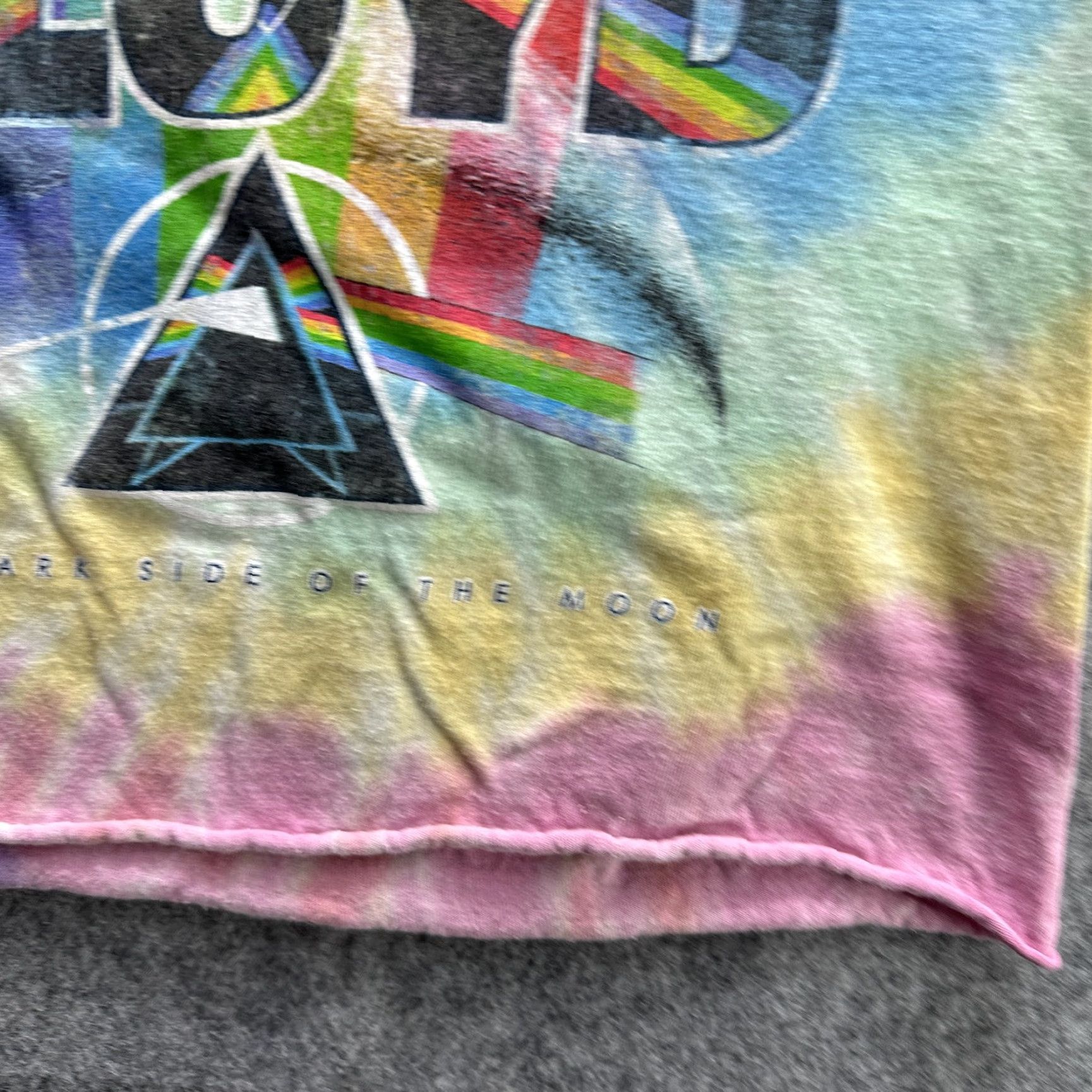 Vintage Pink Floyd Shirt Womens Small Tie Dye Dark Side Of The Moon Band Tee Rainbow Pas Size S / US 4 / IT 40 - 6 Thumbnail