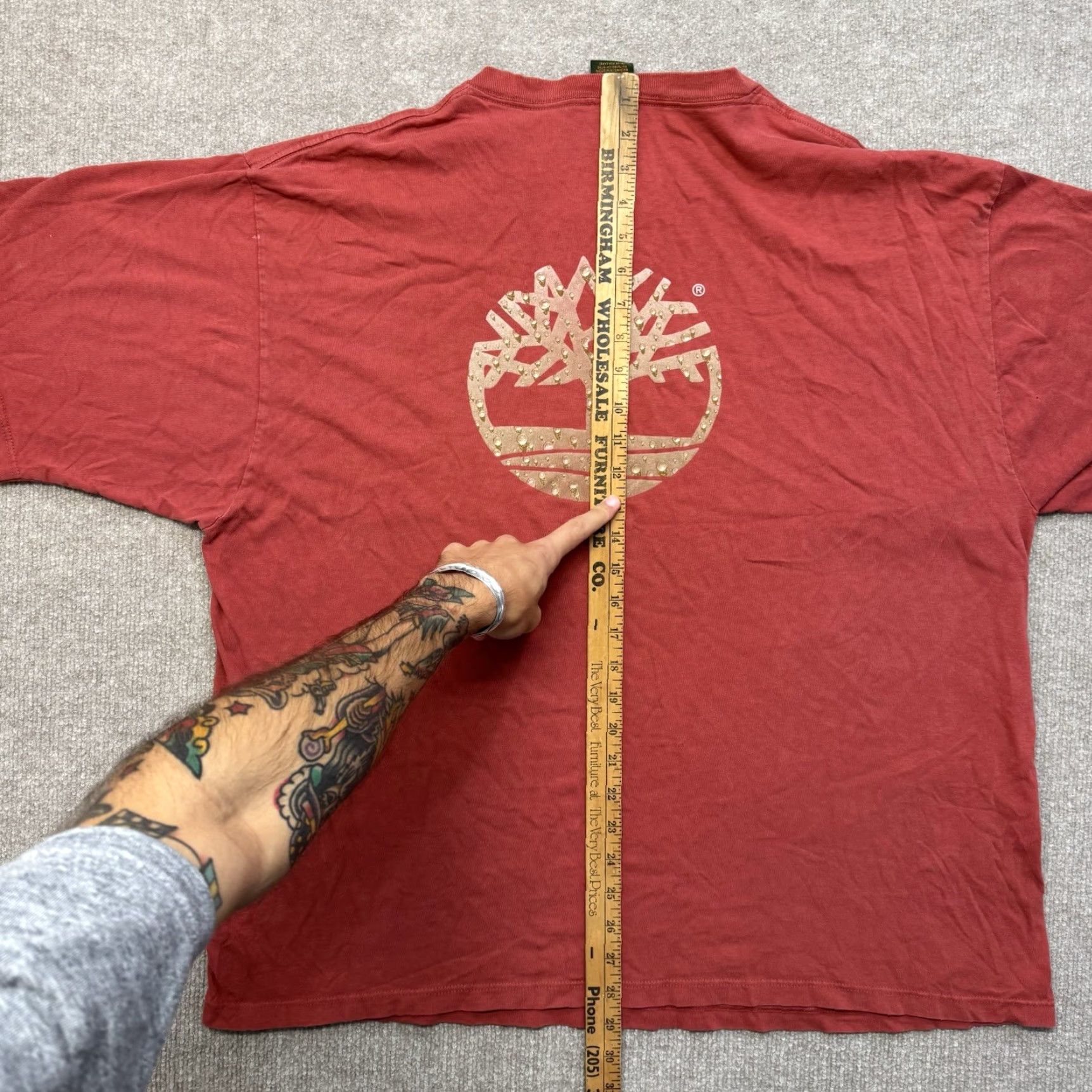 Timberland VINTAGE Timberland Weather Gear Mens T Shirt XL Rust Red Wet Logo USA MADE Shirt XL Red Timberland Logo 90s Mens Size US XL / EU 56 / 4 - 3 Thumbnail