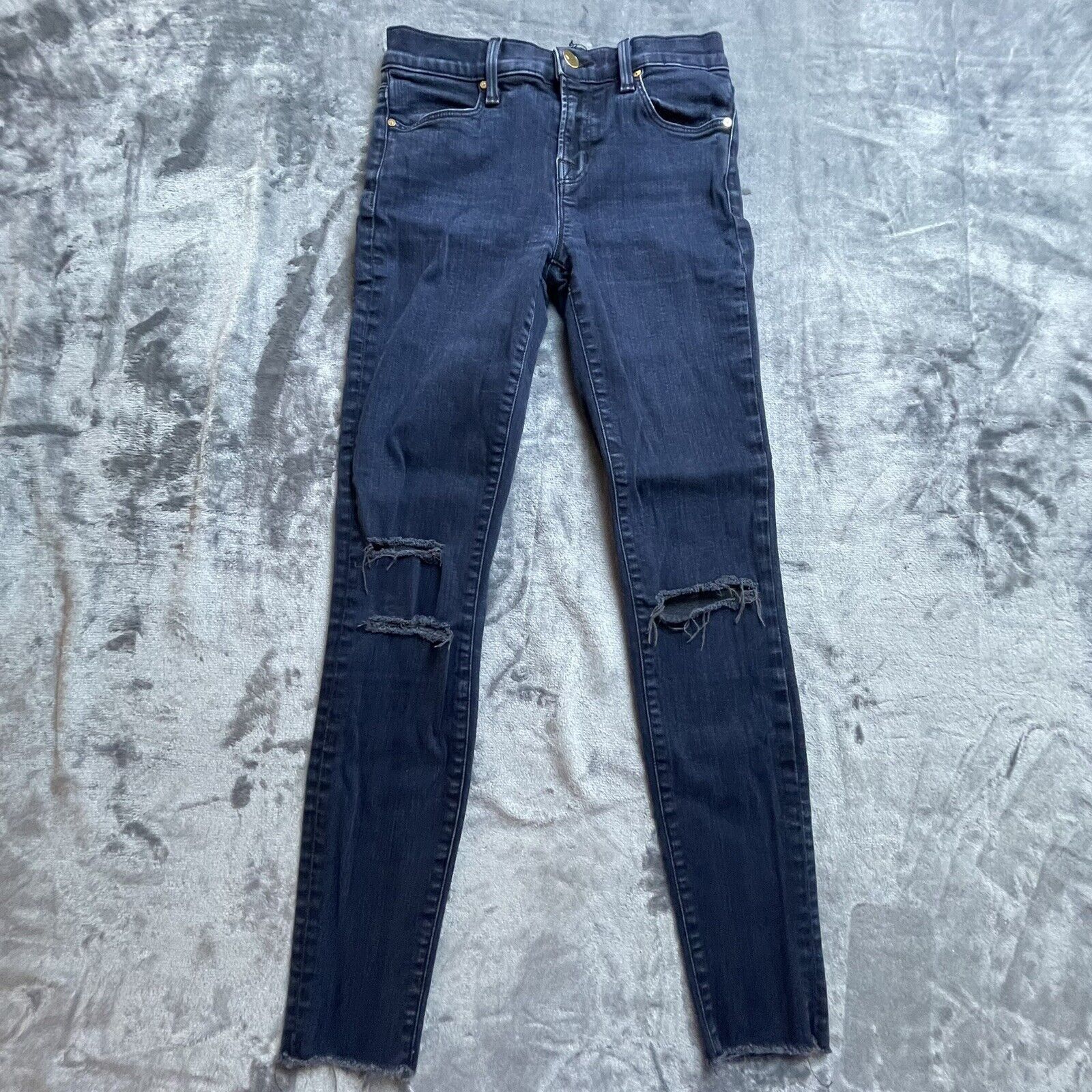 J Brand J Brand Jeans Womens 25 Cropped Skinny Blue Mercy Distressed Size 25" / US 0 / IT 36 - 1 Thumbnail