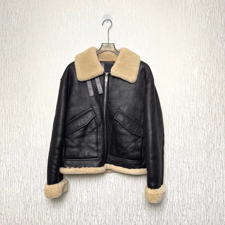 Givenchy Givenchy Size 50Leather and Fur Combination Jacket 2505-Nex Size US XL / EU 56 / 4 - 1 Thumbnail