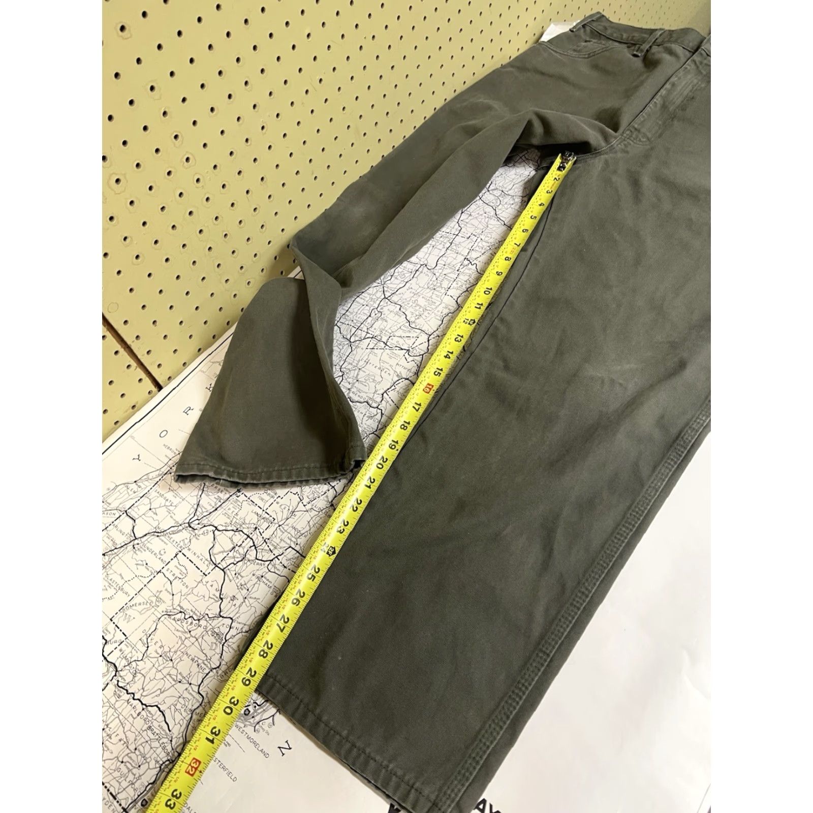 Dickies Dickies Mens Carpenter Jeans Green 36x30 Relaxed Fit Canvas Cotton 5-Pocket Straight Leg Washed Dark Vintage No N/A Size US 36 / EU 52 - 7 Thumbnail