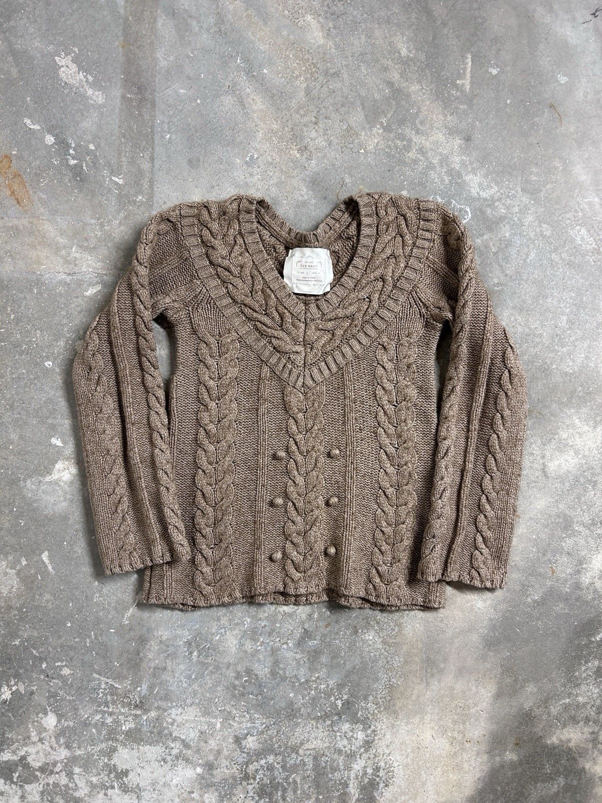 Old Navy VTG Y2K Old Navy Cottage Cotton Lamb Knit Pullover Sweater Size S / US 4 / IT 40 - 1 Thumbnail