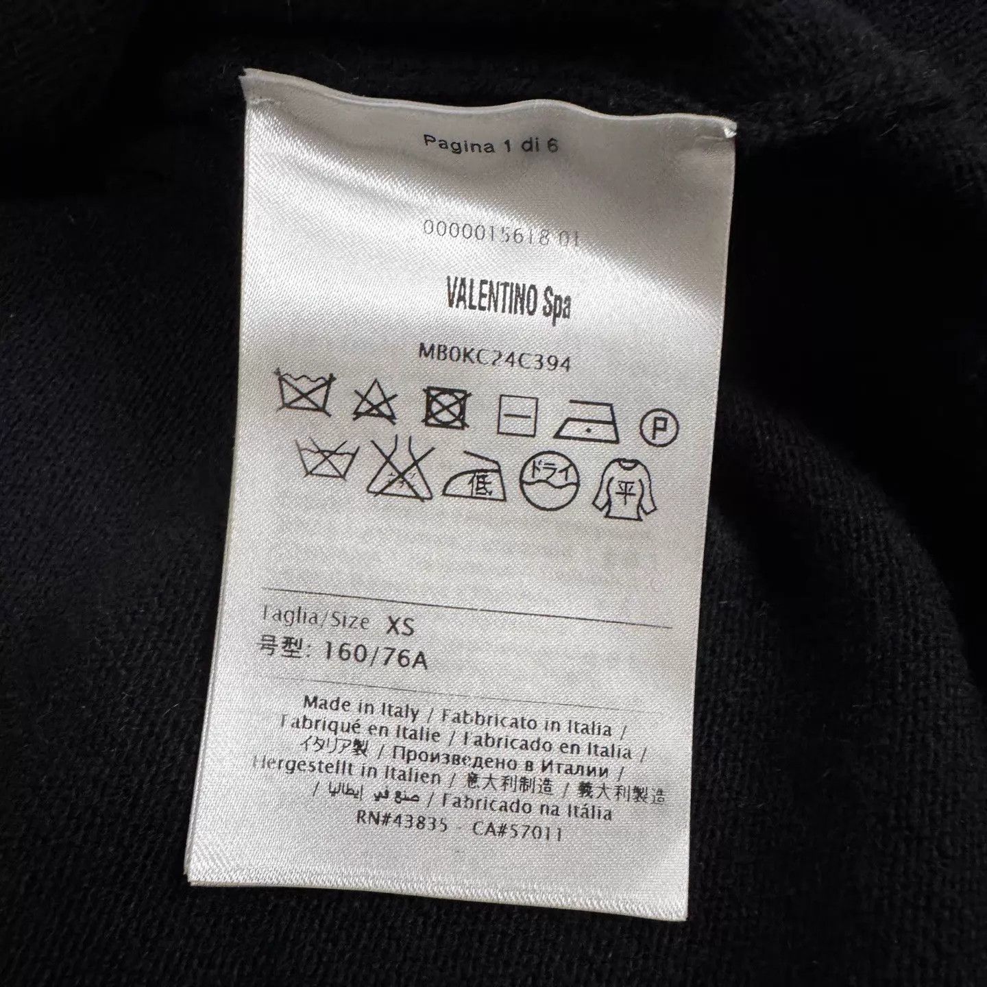 Valentino Valentino Black Heart Blade Intarsia Knit Sweater XS Size US XS / EU 42 / 0 - 7 Thumbnail