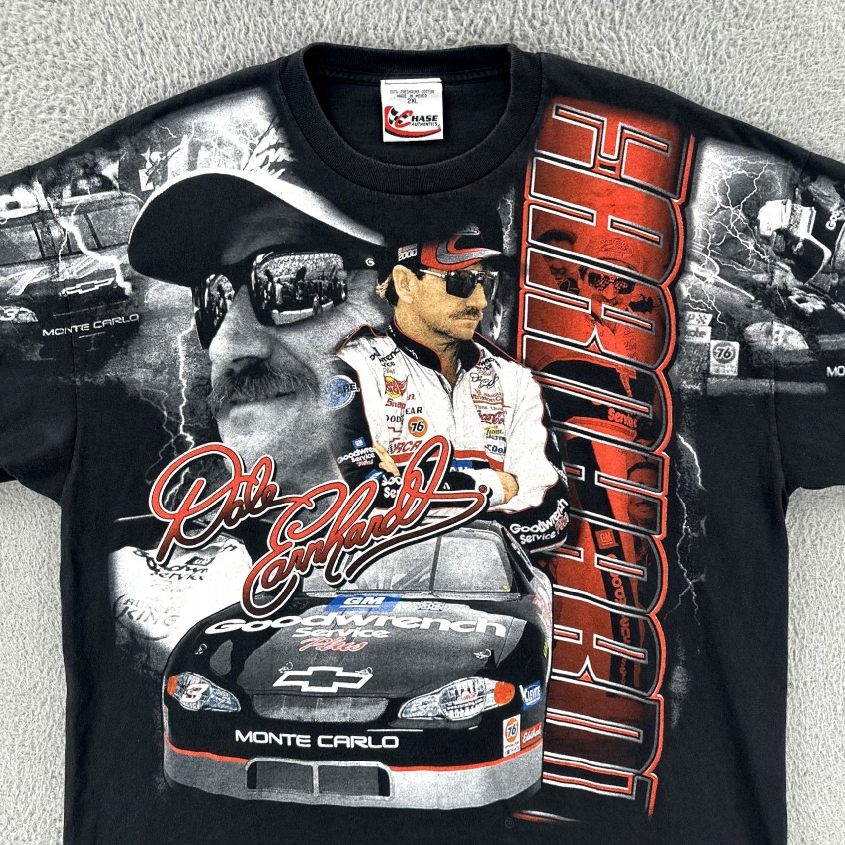 Chase Authentics VINTAGE Chase Authentics Mens XXL Black Shirt Dale Earnhardt 3 AOP Graphic Print Tee Size US XXL / EU 58 / 5 - 5 Thumbnail