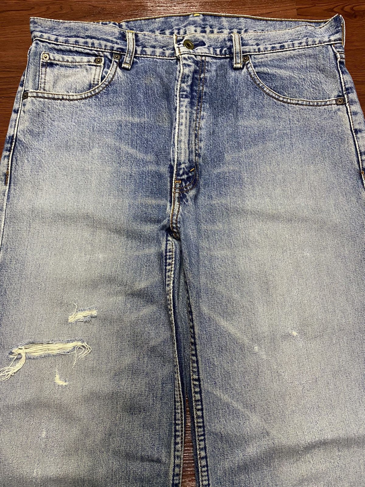 Levi's Vintage Clothing Vintage Levis503 80’s Faded Wash Distressed Loose Jeans Size US 36 / EU 52 - 3 Thumbnail