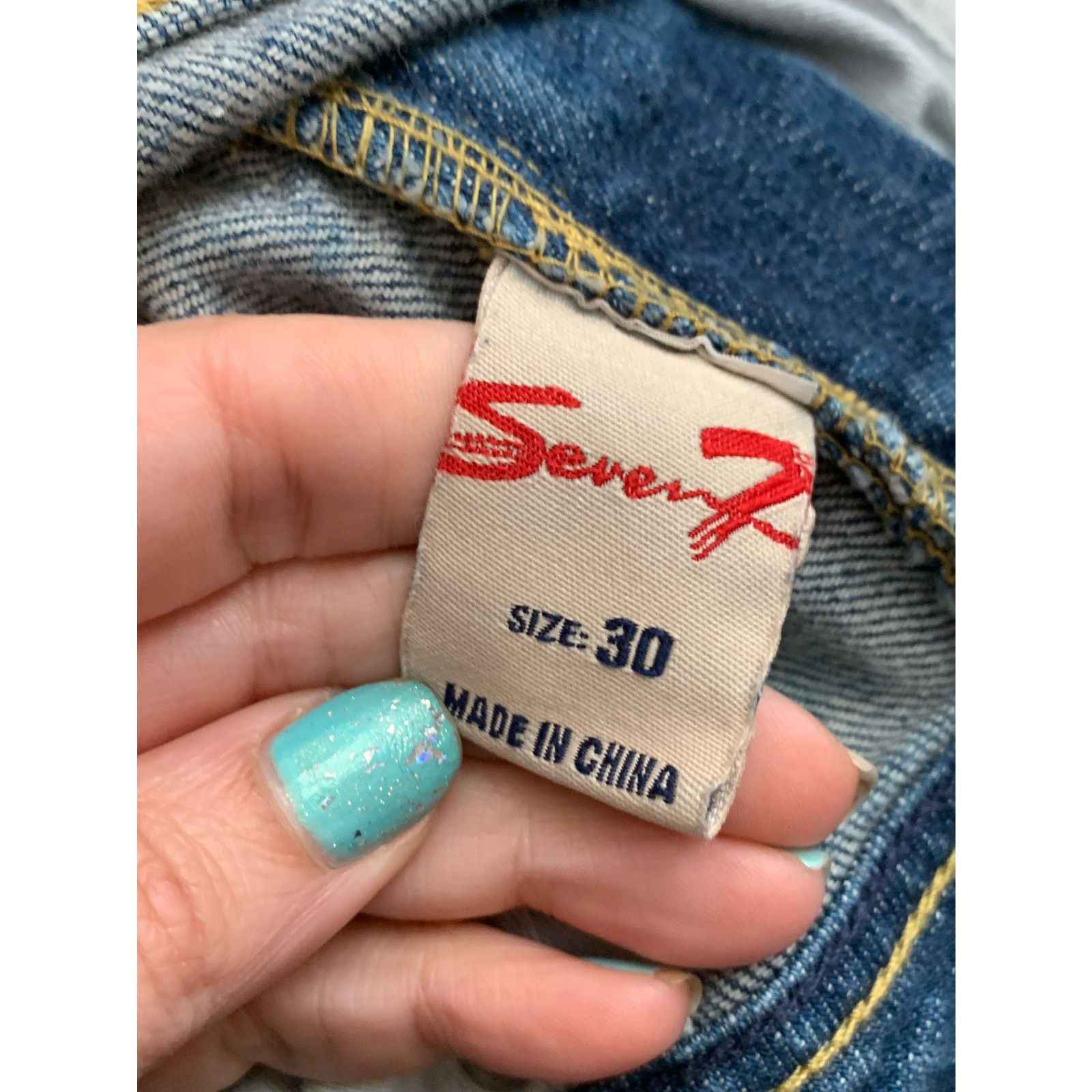 Seven 7 Seven7 blue Y2K Bootcut low rise Jeans size 30 Size 30" / US 8 / IT 44 - 4 Thumbnail