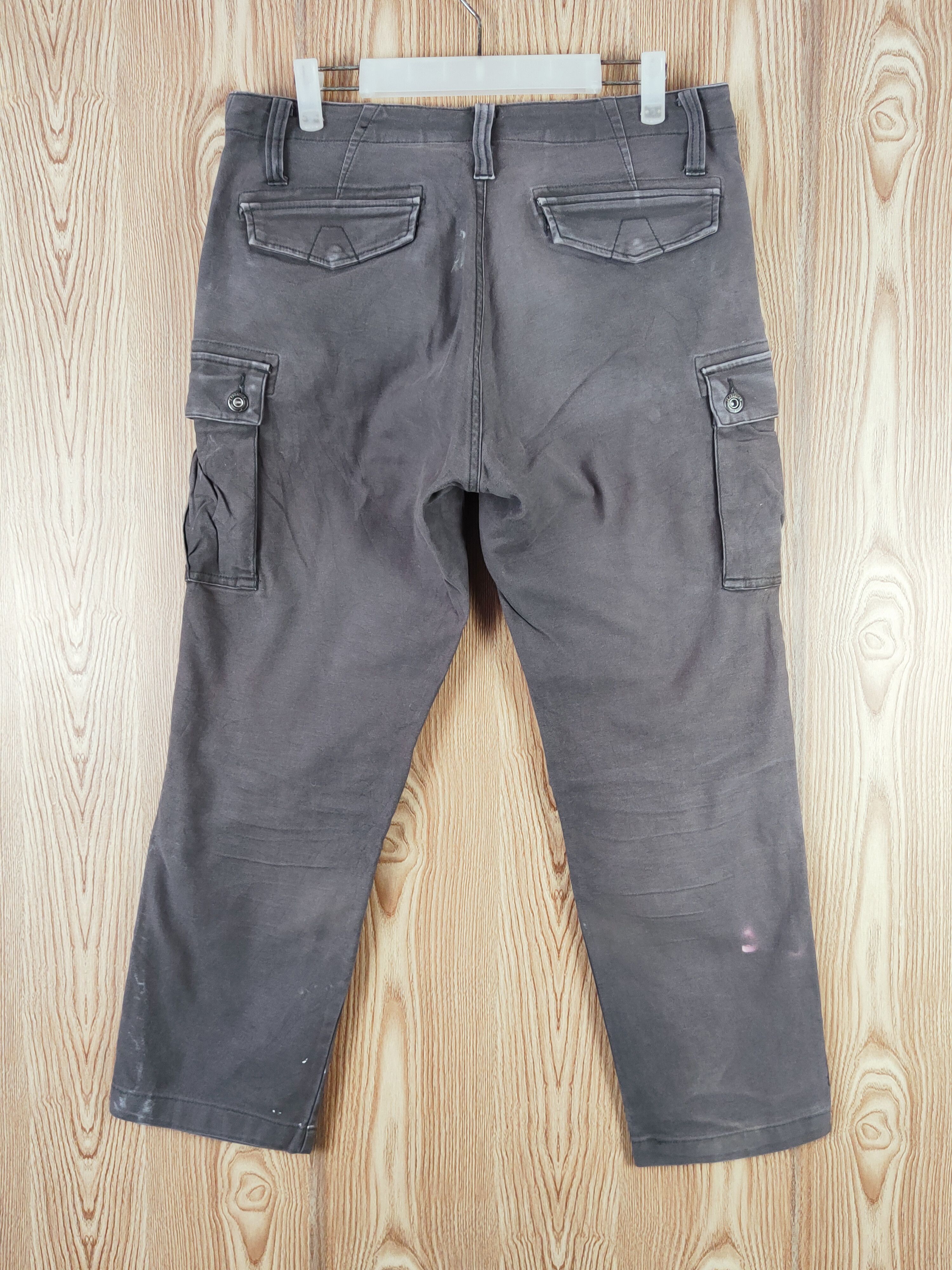 Japanese Brand I'z Frontier Gray Faded Multipocket Cargo Pants #W092 Size US 32 / EU 48 - 10 Thumbnail