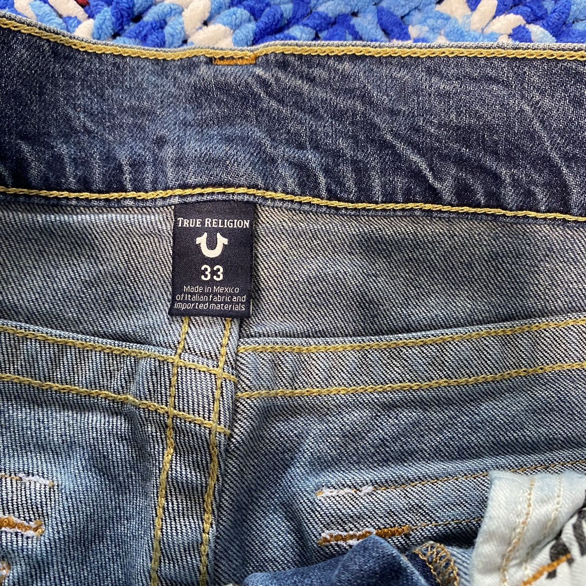 True Religion True Religion Jeans 33x33 Flap Pockets Denim Size US 33 - 7 Thumbnail