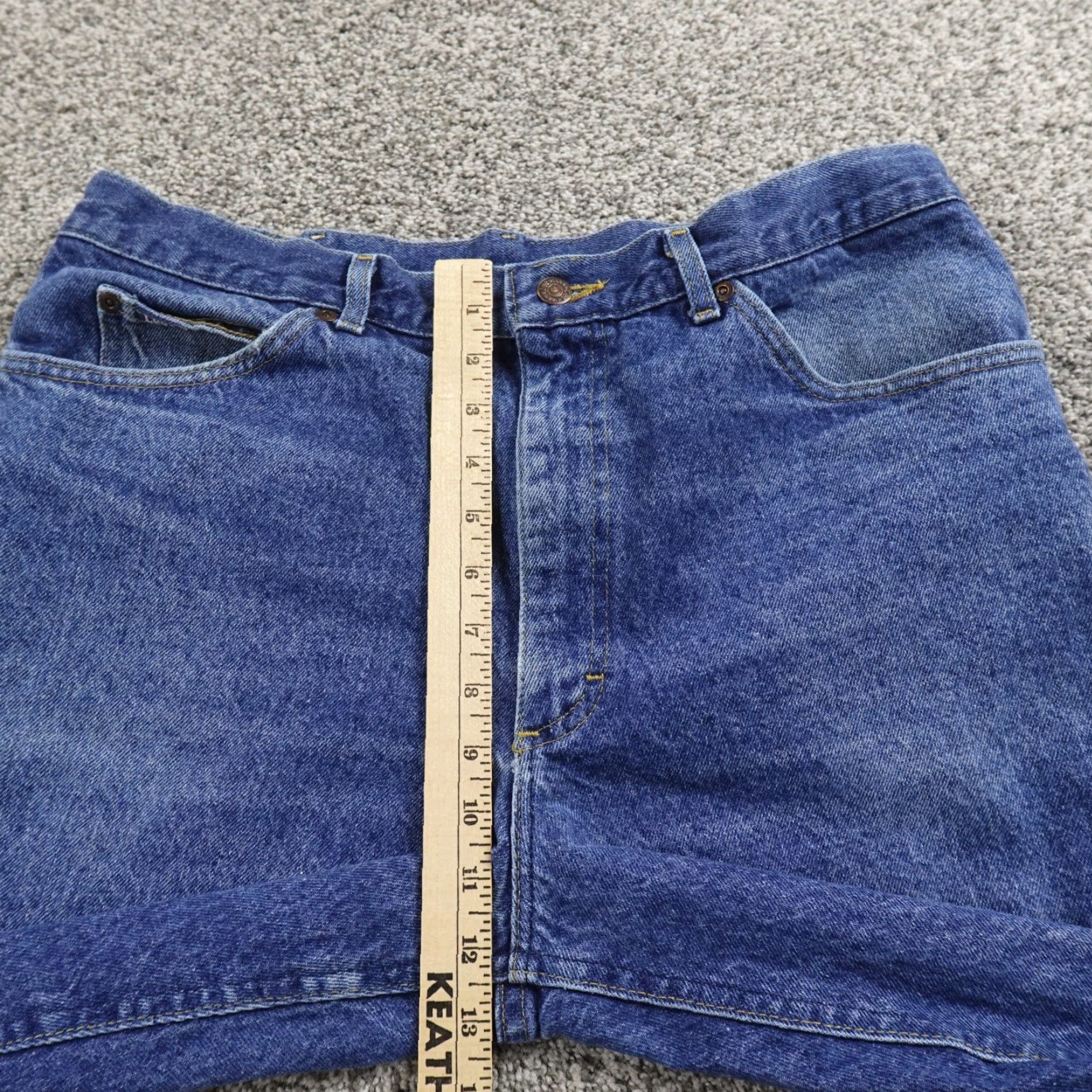 Lee VTG Lee Jeans Mens 36X32 Dark Blue Denim Pants Straight Western 90s USA Jeans Mens Size 36 Regular Blue Denim Jeans Size US 36 / EU 52 - 4 Thumbnail
