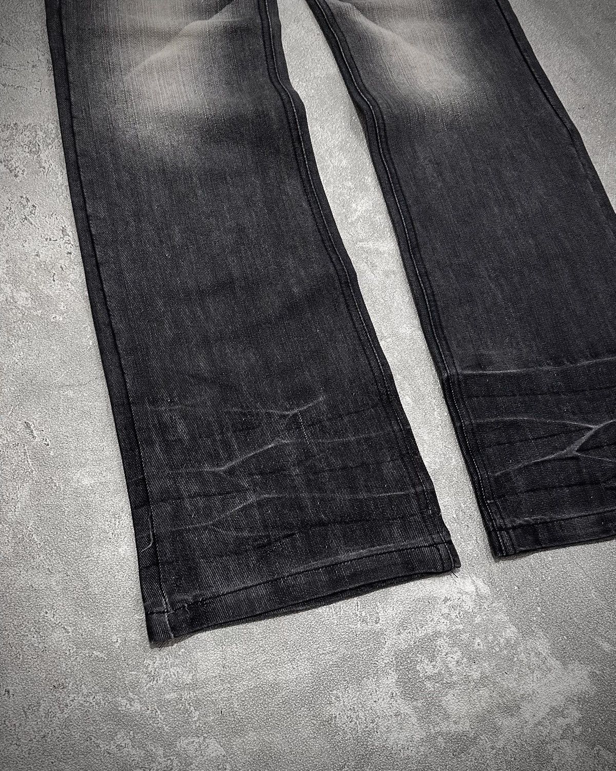 Japanese Brand Lowbox Black Washed Flare Jeans Lgb Style Size US 30 / EU 46 - 6 Thumbnail