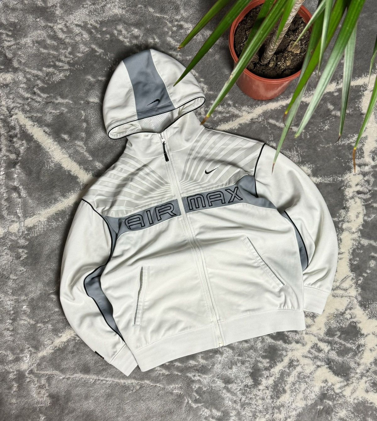 Nike Vintage 00s Nike Air Max Vintage Zip Hoodie Double Swoosh Drill Grailed