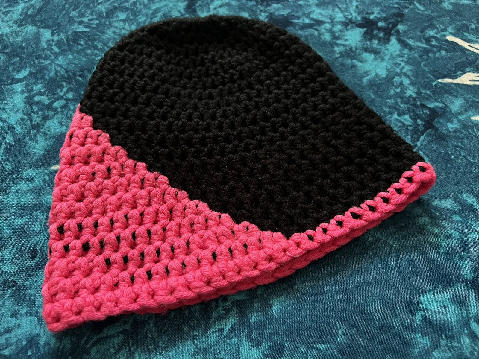 Vintage Vintage knitted Streetwear Anime Hat hand made Y2k pink Size ONE SIZE - 7 Thumbnail