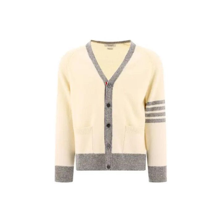 Thom Browne Thom Browne Colorblock V-Neck Knit Sweater Size US M / EU 48-50 / 2 - 1 Thumbnail