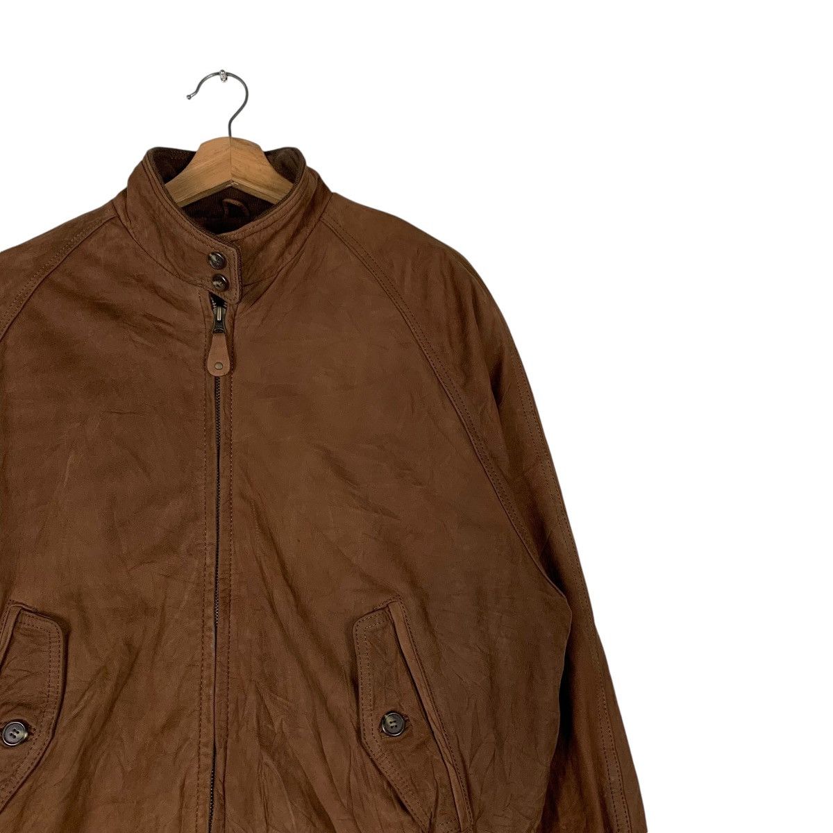 Japanese Brand SEAHOP Cowhide Suede Leather Casual Bomber Jacket #1286-C58 Size US L / EU 52-54 / 3 - 5 Thumbnail