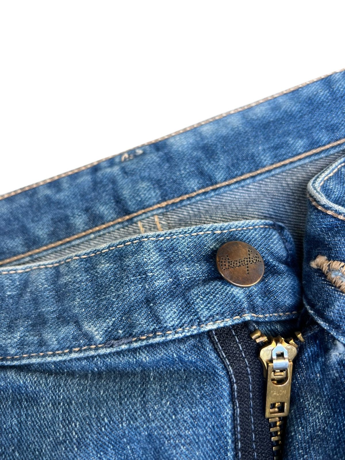 Vintage Vintage 90s Wrangler Blue Bell Fade Denim Selvedge Jeans Size US 34 / EU 50 - 7 Thumbnail