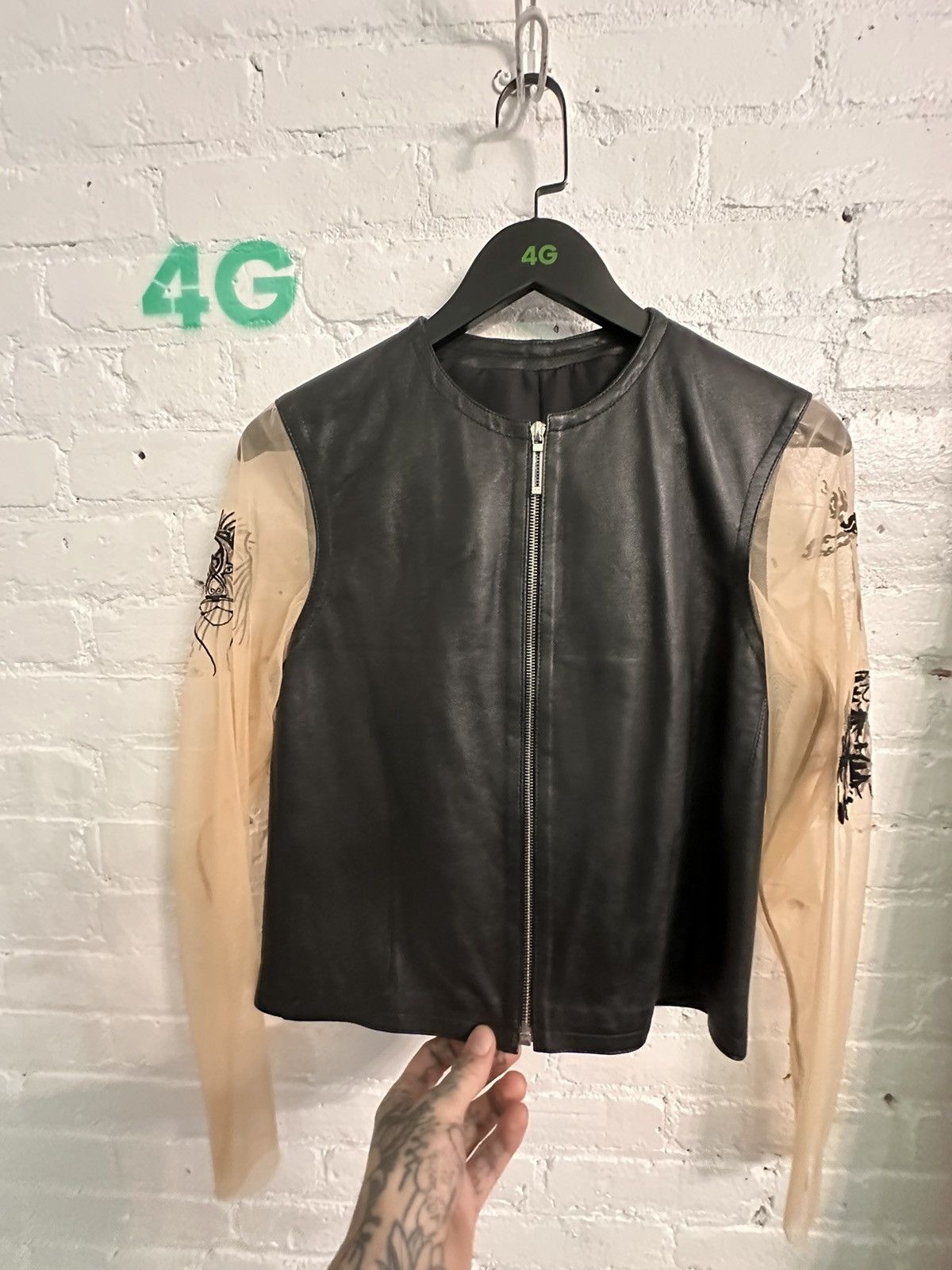 Alexander McQueen Alexander McQueen 1996 Runway Tattoo Cross Jacket Size US S / EU 44-46 / 1 - 6 Thumbnail