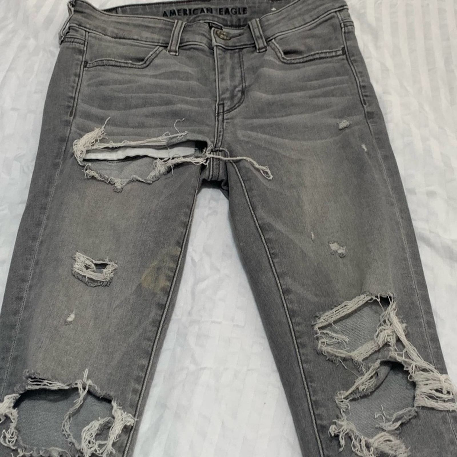 American Eagle Outfitters WOMENS AMERICAN EAGLE NEXT LEVEL STRETCH JEANS SIZE 2 NICE Size 26" / US 2 / IT 38 - 3 Thumbnail