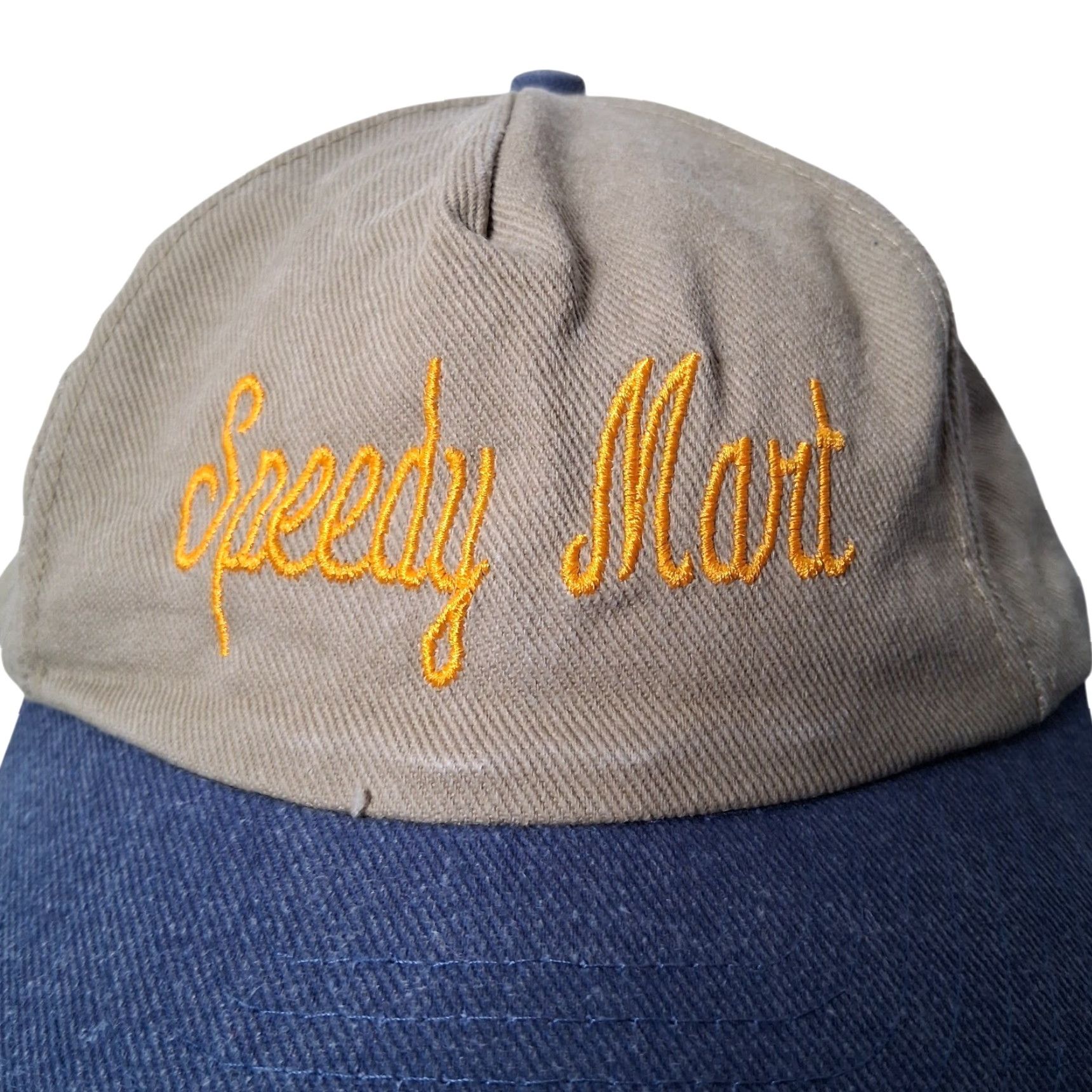 GAS VINTAGE Nissin Cap Baseball Cap Hat One Size Beige Canvas Speedy Mart Gas Station Retro Adjustable Snap Back Men Size ONE SIZE - 2 Thumbnail