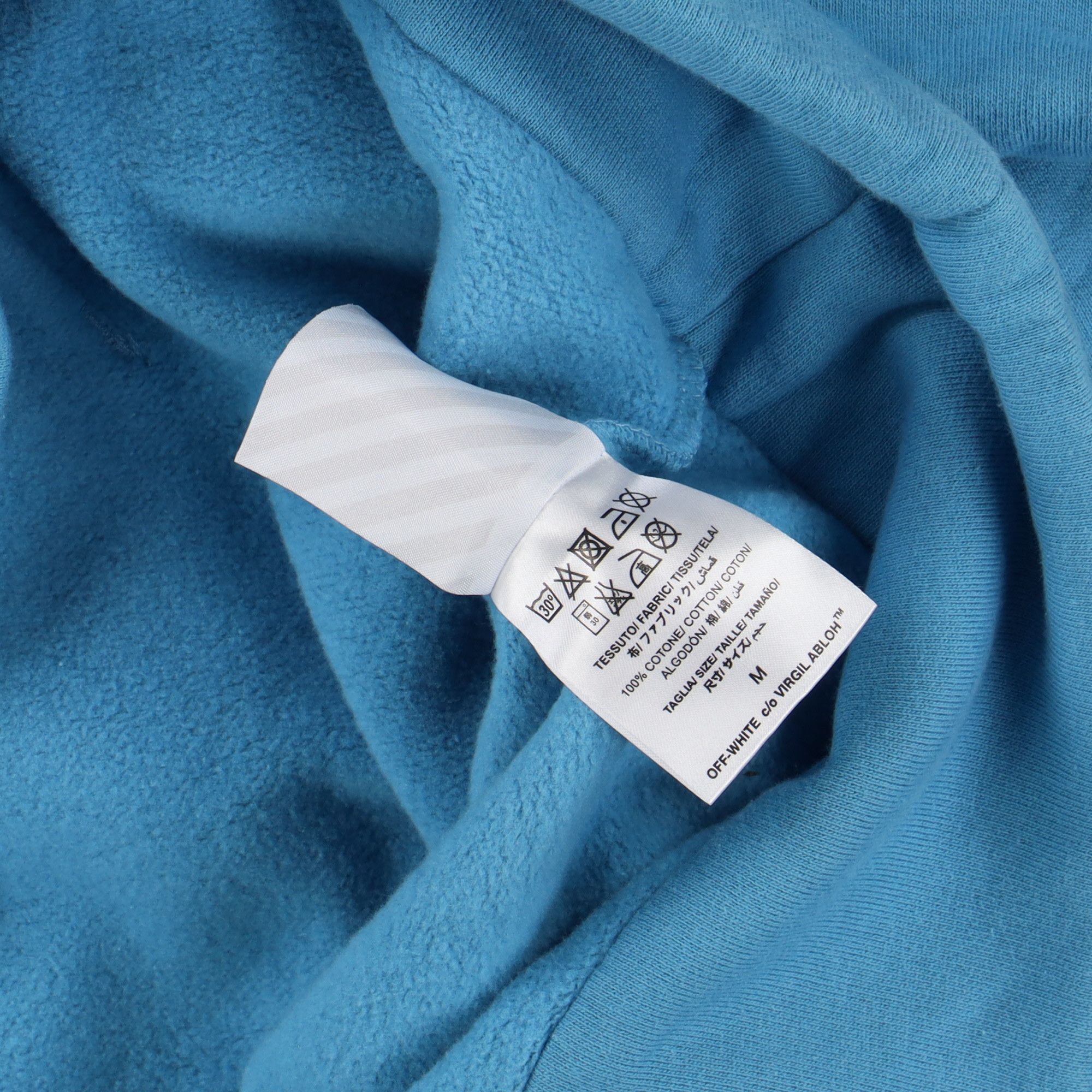 Off-White Blue Vertical Climb Arrows Logo Oversized Raglan Hoodie Size US M / EU 48-50 / 2 - 4 Thumbnail