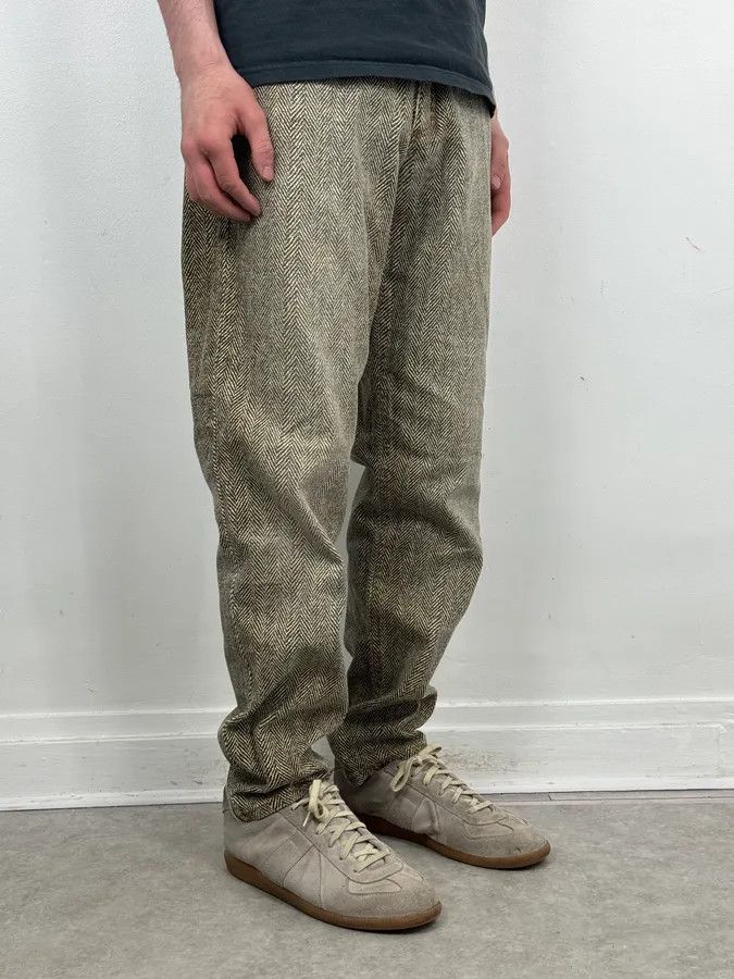 Roberto Cavalli 1990s Roberto Cavalli Zigzag Beige Pants Size US 32 / EU 48 - 2 Thumbnail