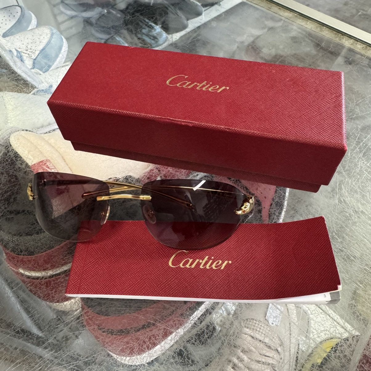 Cartier Cartier Panthère Panther Rimless Sunglasses Non-Prescription Size ONE SIZE - 3 Thumbnail