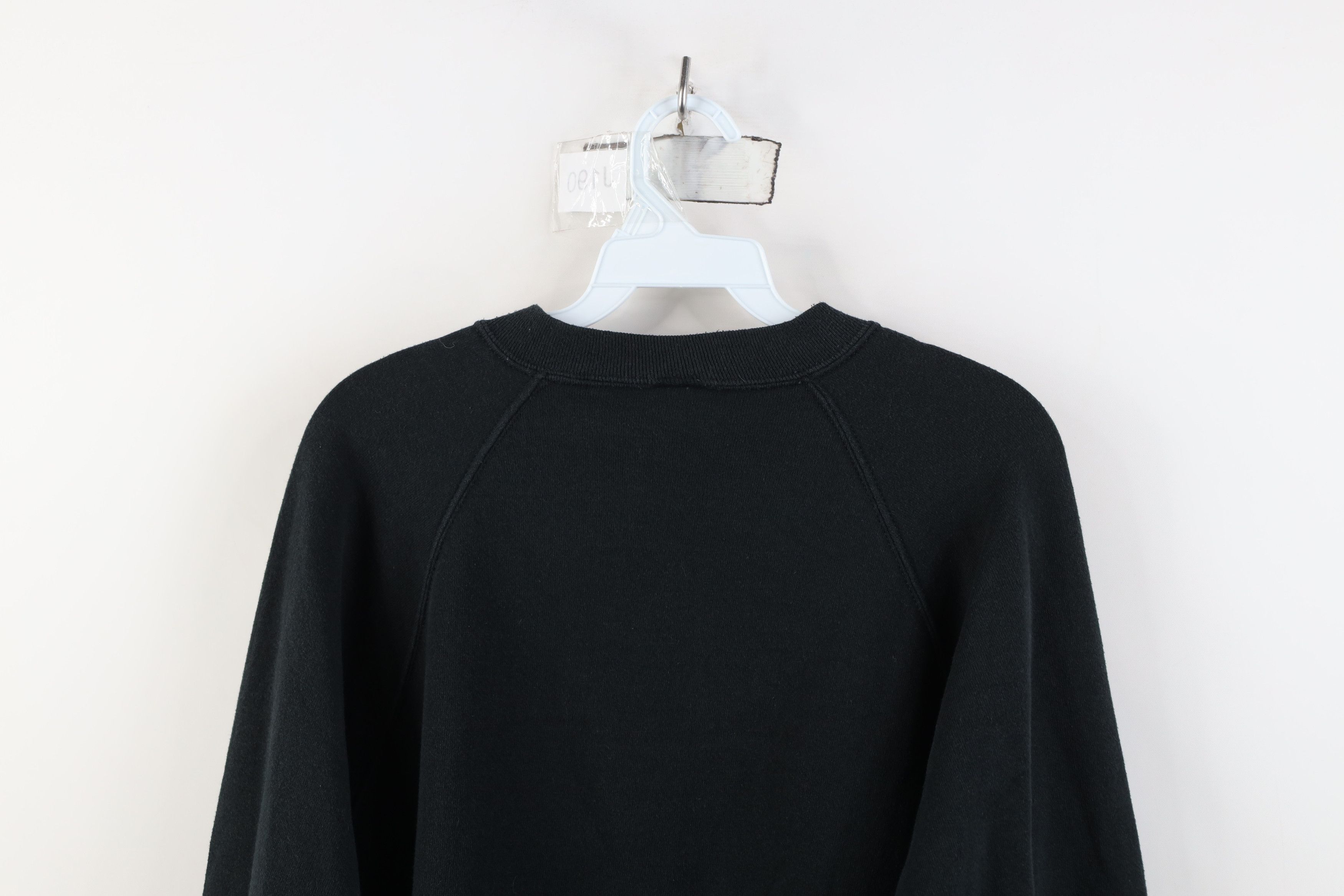 Vintage Vintage 90s Streetwear Blank Crewneck Sweatshirt Black USA Size XXL / US 16-18 / IT 52-54 - 10 Thumbnail
