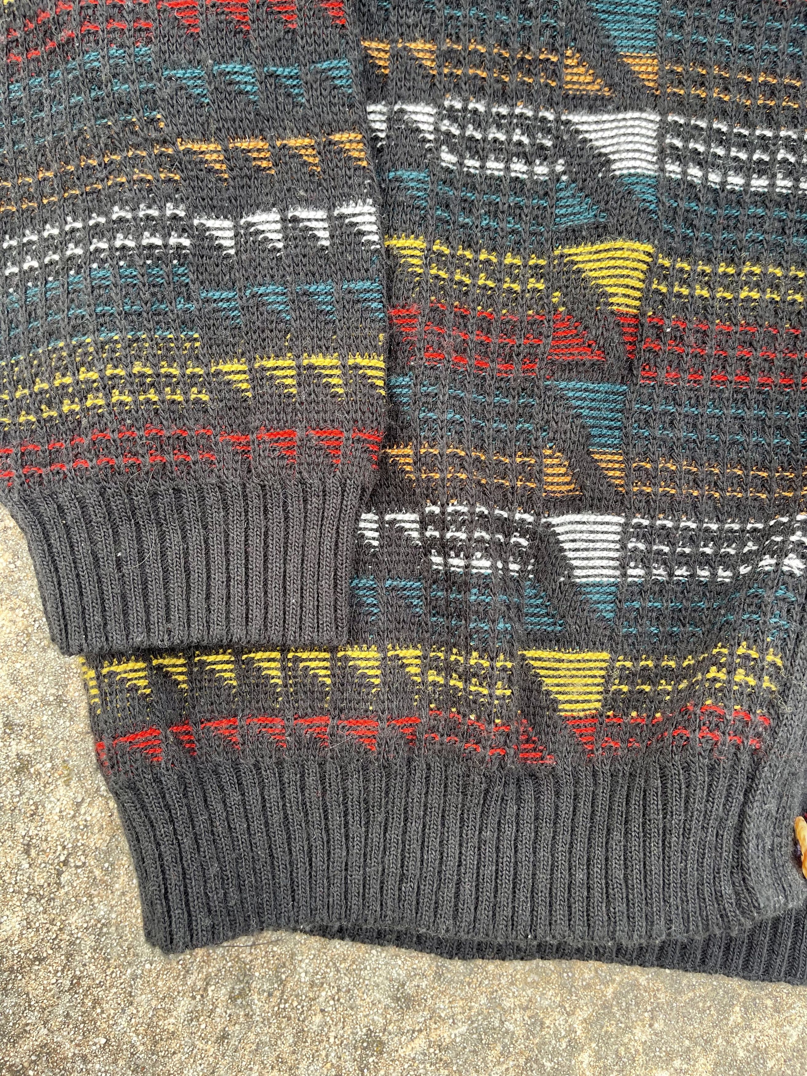 Vintage 1990's Vintage 3D Cable Knit Retro Cardigan Sweater Size US M / EU 48-50 / 2 - 5 Thumbnail