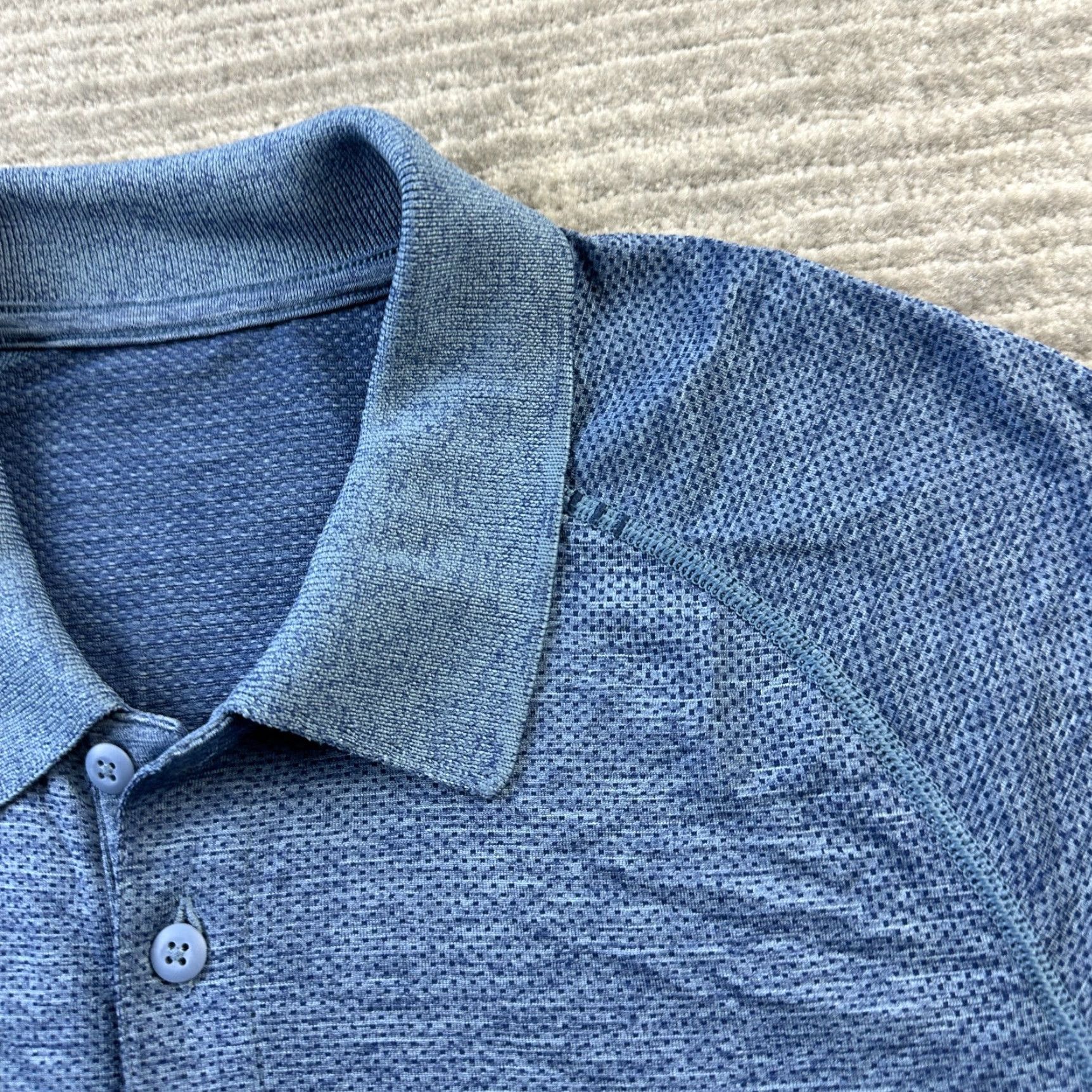 Lululemon Lululemon Polo Shirt Mens Medium Blue Metal Vent Tech Performance Top Size US M / EU 48-50 / 2 - 4 Thumbnail
