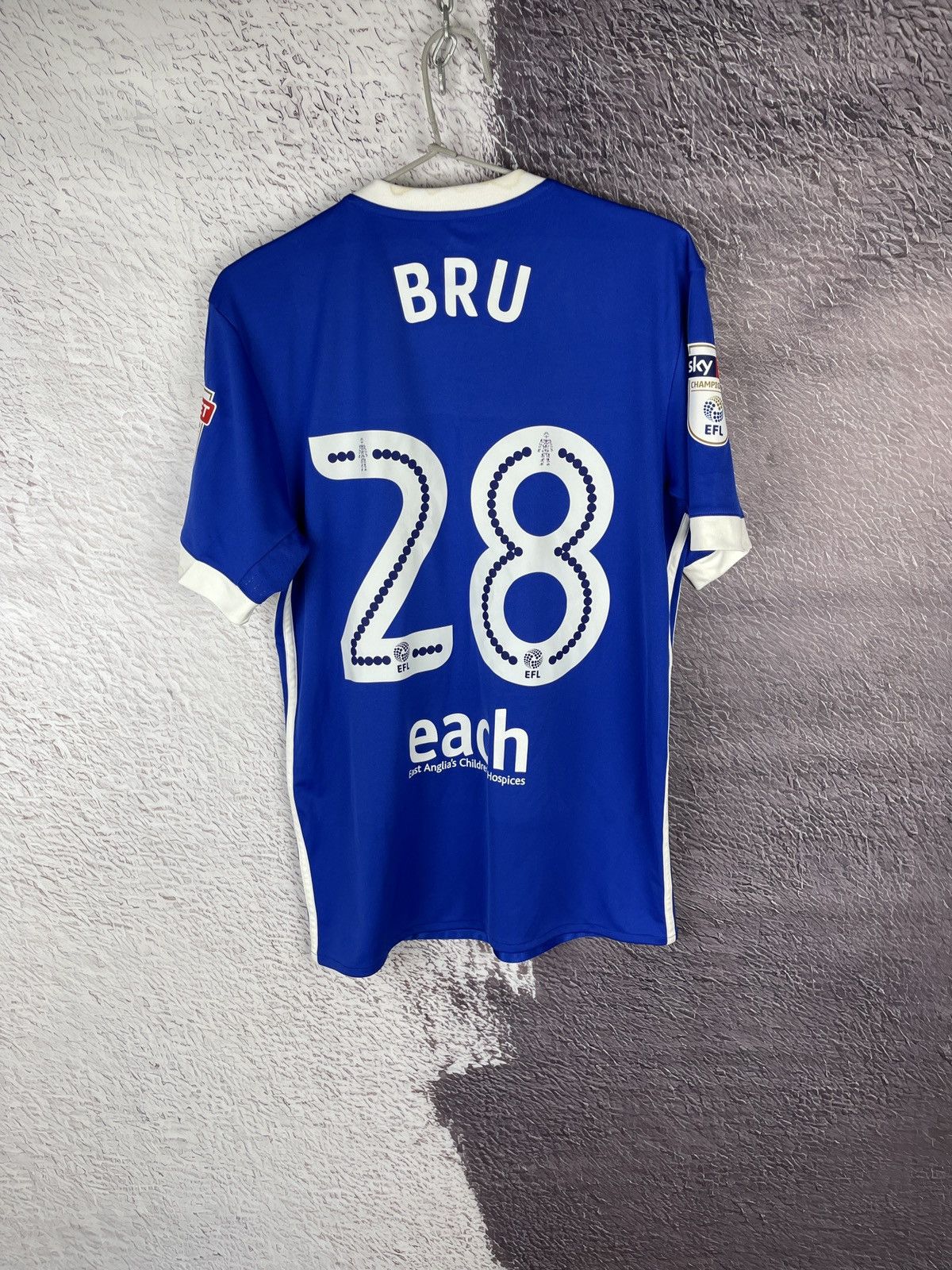 Adidas Adidas Ipswich Town 2017 2018 #28 Bru home soccer jersey Size US S / EU 44-46 / 1 - 11 Thumbnail