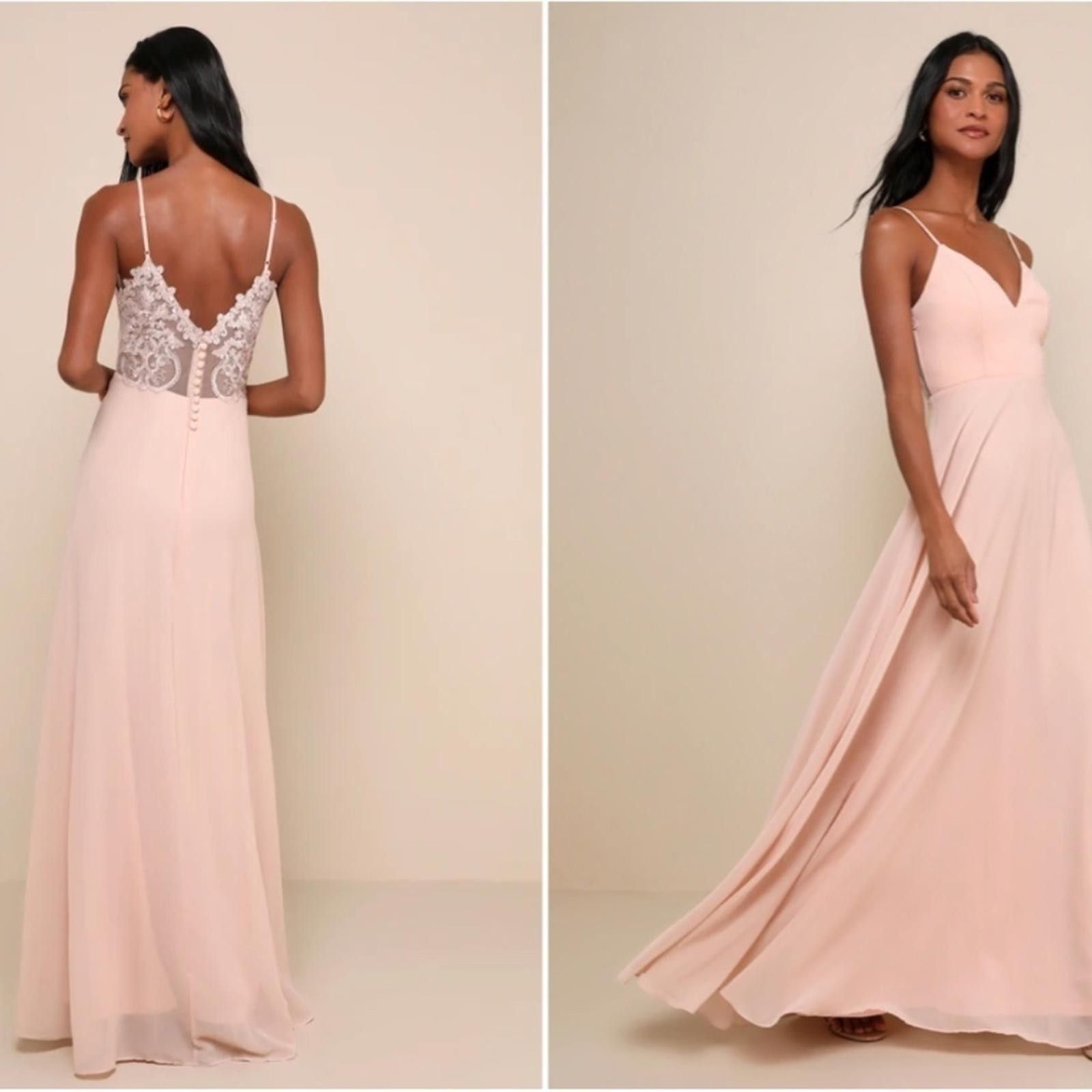 Lulus LULU's Prom Wedding Bridesmaid Romantic Elegant Flowy Maxi Size XS / US 0-2 / IT 36-38 - 3 Thumbnail