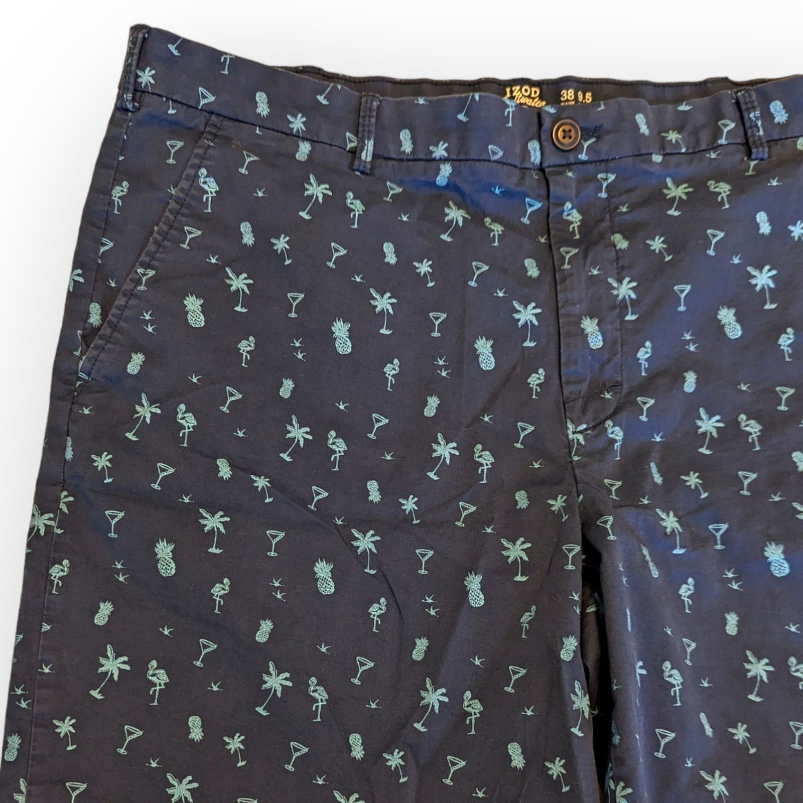 Izod IZOD Navy Blue Pineapple Shorts Cocktail Drinks Summer Golf Size US 38 / EU 54 - 3 Thumbnail