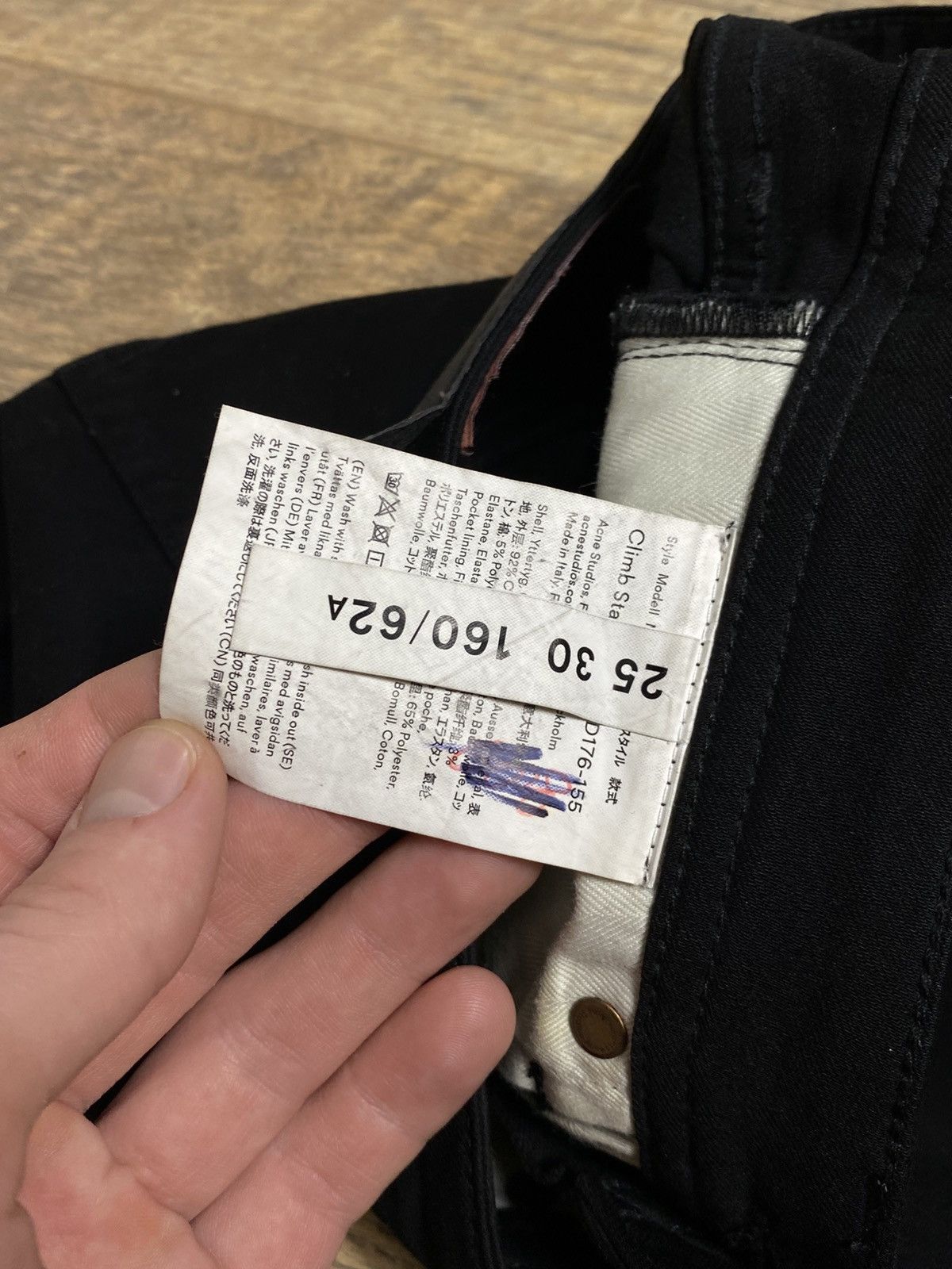 Acne Studios Acne Studios Blå Konst Climb Stay Black Skinny Jeans 25 Size 25" / US 0 / IT 36 - 8 Thumbnail