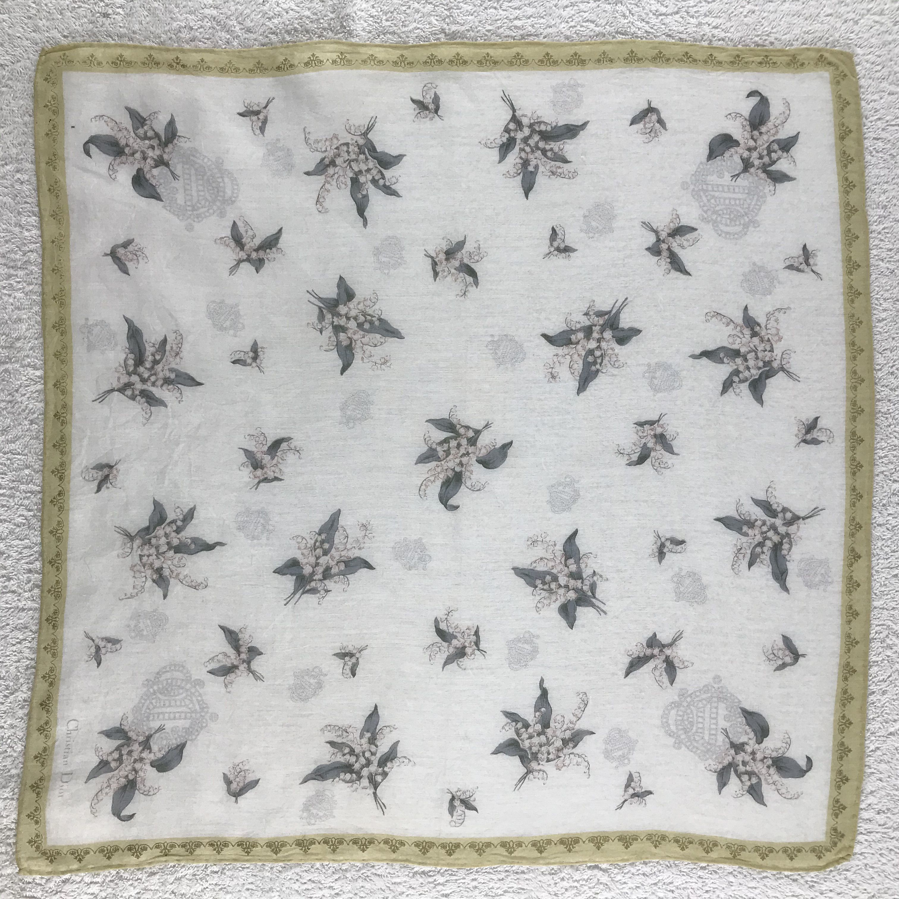 Christian Dior Monsieur × Vintage Christian Dior Bandana / Handkerchief / Neckerchief - S152 Size ONE SIZE - 1 Thumbnail