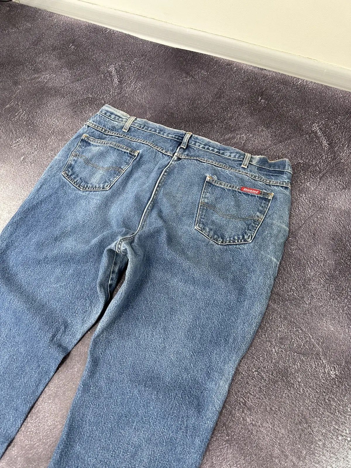 Dickies × Vintage Vintage Dickies Denim Faded Blue Hype Work Baggy Jeans Size US 42 / EU 58 - 4 Thumbnail